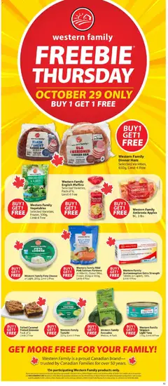 Un aperçu du dépliant Save on foods weekly flyer / circulaire du magasin Save on foods est valide à partir 22 oct. 2026