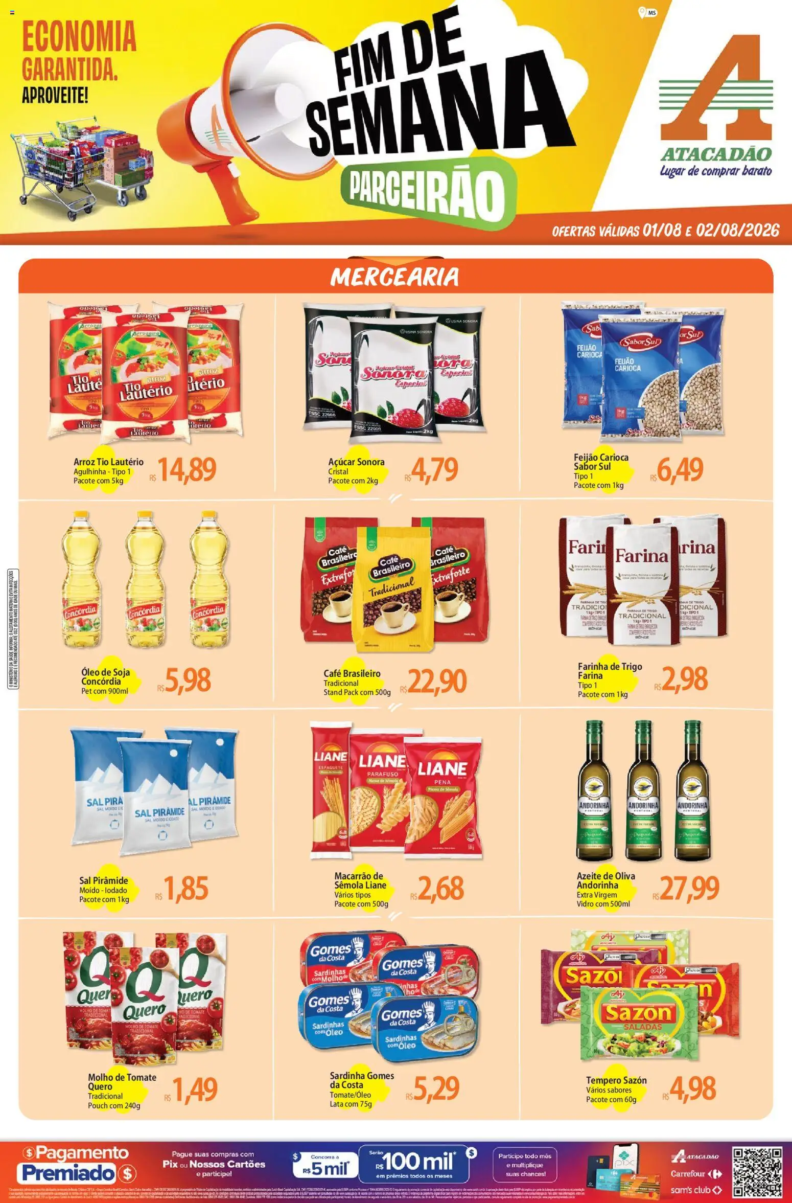Pré-Visualização do folheto "Atacadão ofertas - MS" da loja Atacadão válido a partir de 01/08/2026