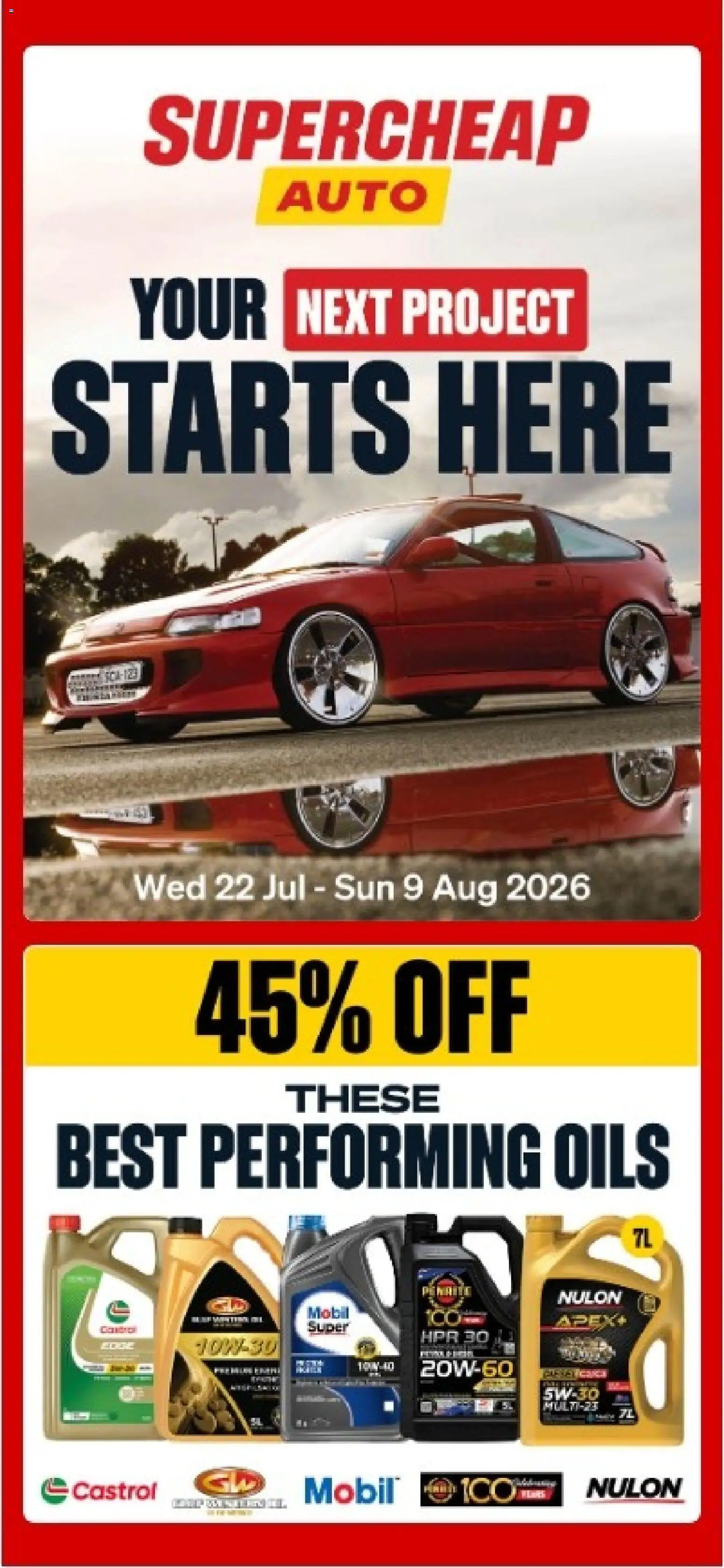 Preview of catalogue Supercheap Auto catalogue from shop Supercheap Auto valid 22 Jul 2026