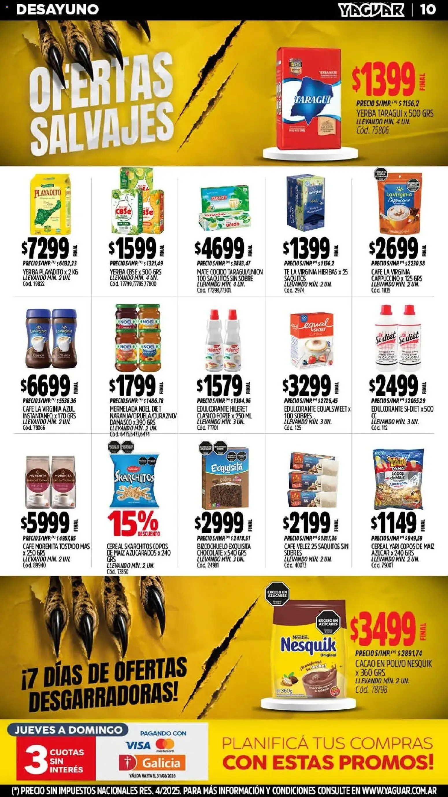 Vista previa del folleto de la tienda Yaguar válido desde el 03/08/2026 