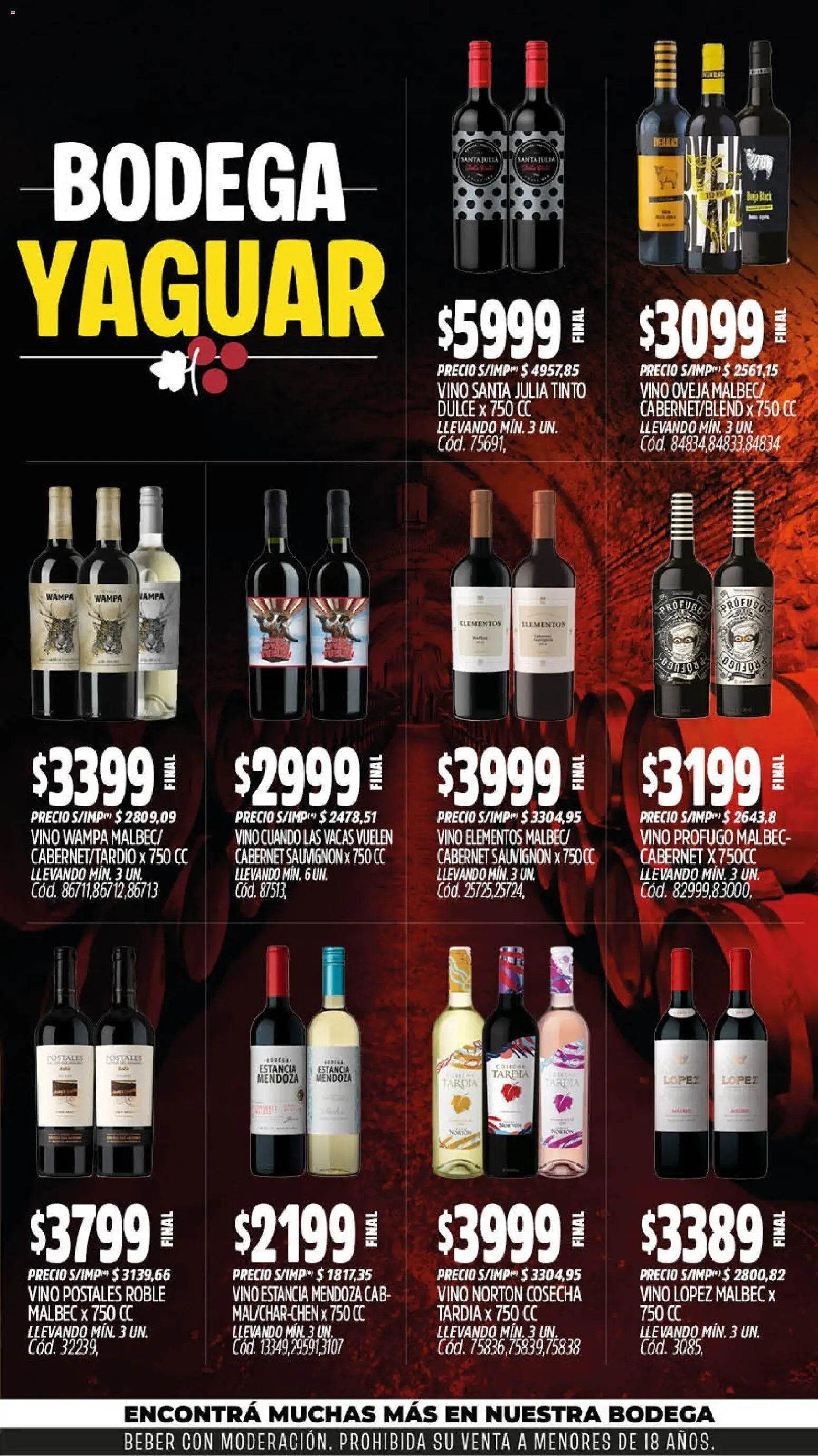 Vista previa del folleto de la tienda Yaguar válido desde el 14/09/2026 - Vino, Dulce