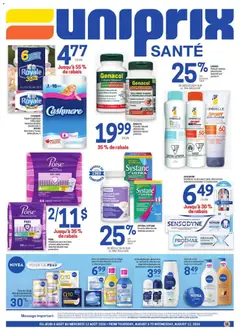Preview of leaflet Uniprix - Uniprix Sante from shop Uniprix is valid from Aug 06, 2026