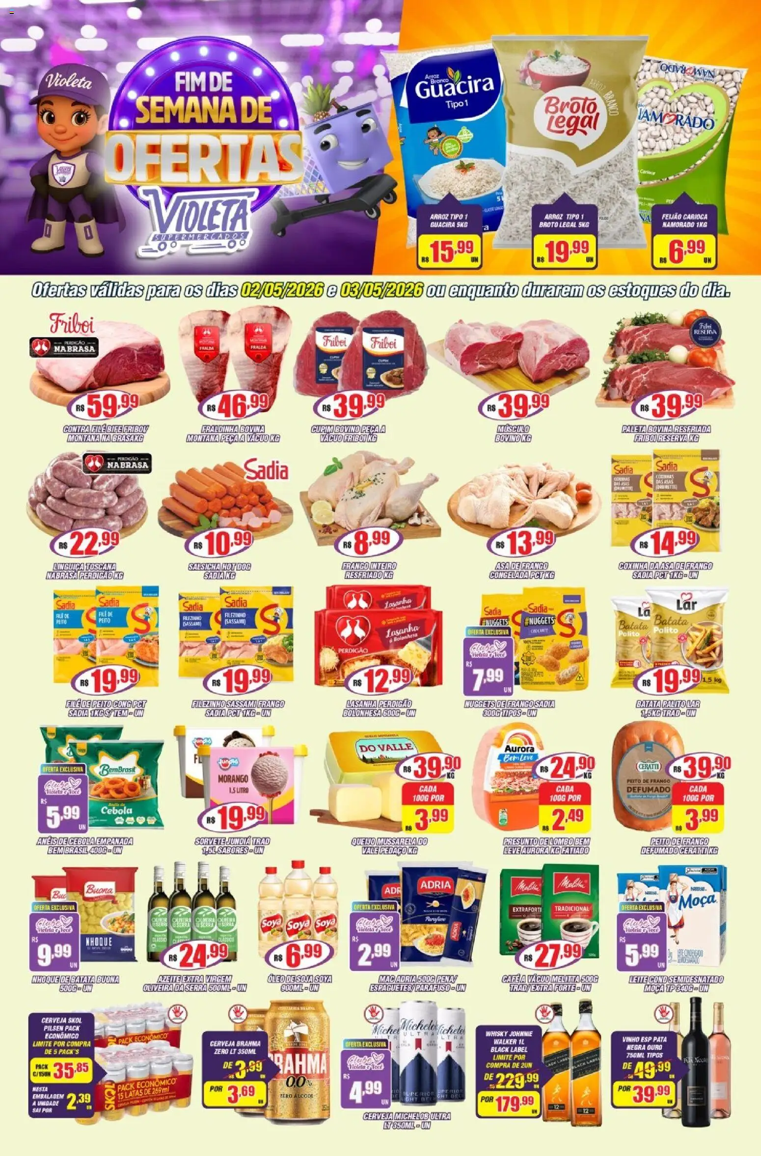 Pré-Visualização do folheto "Violeta Supermercados - Ofertas da semana" da loja Violeta Supermercados válido a partir de 02/05/2026