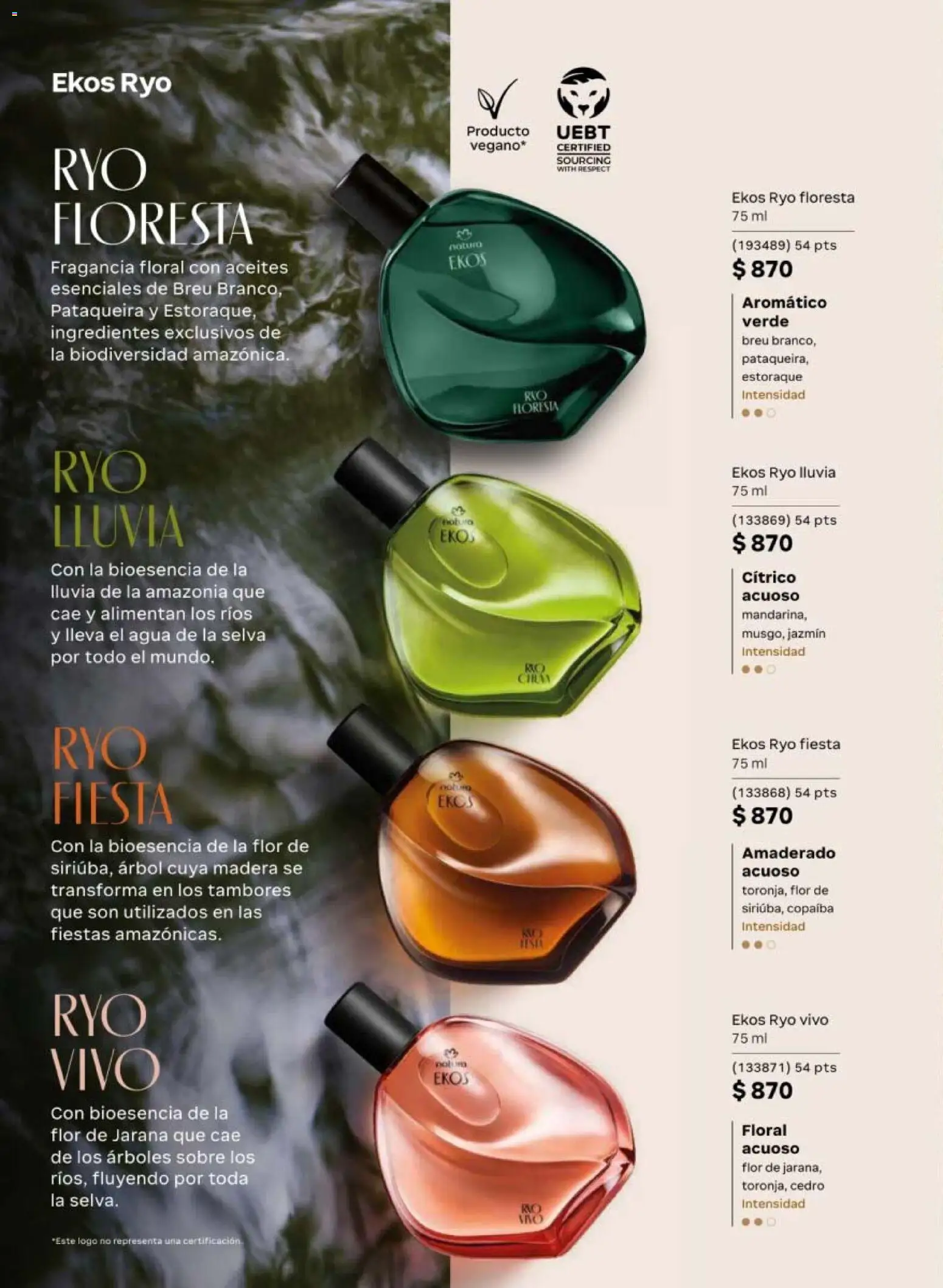 Vista previa las ofertas de la tienda Natura - Natura campaña 6 2026 desde el 02/04/2026 - Agua, Ingredientes, Sobre, Fragancia