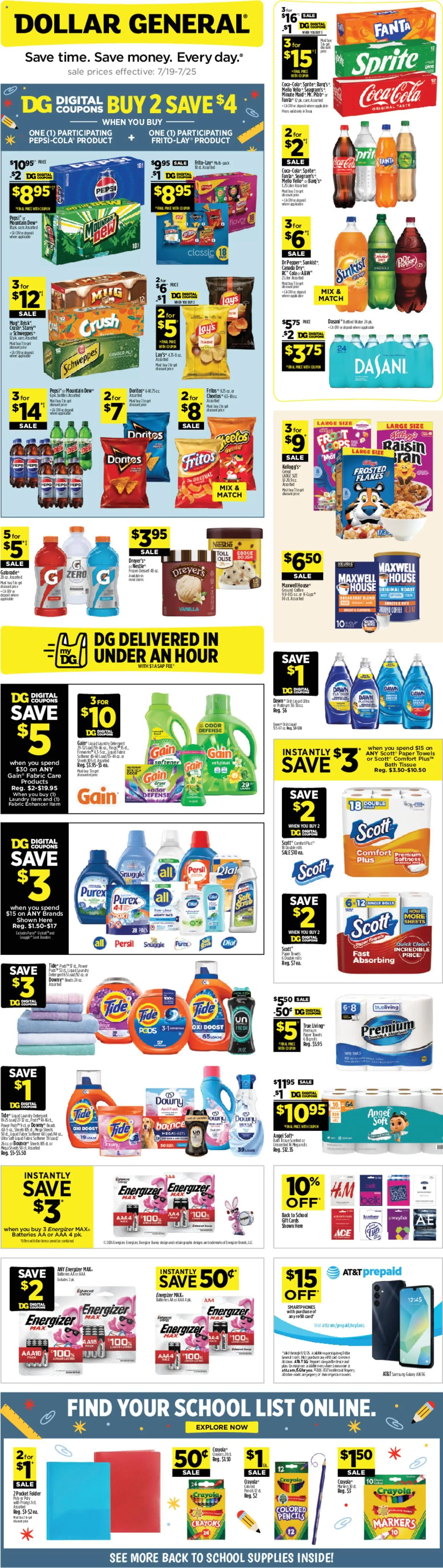 Ad Preview of Dollar General Dollar General Weekly Ad - TX from 07/19/2026