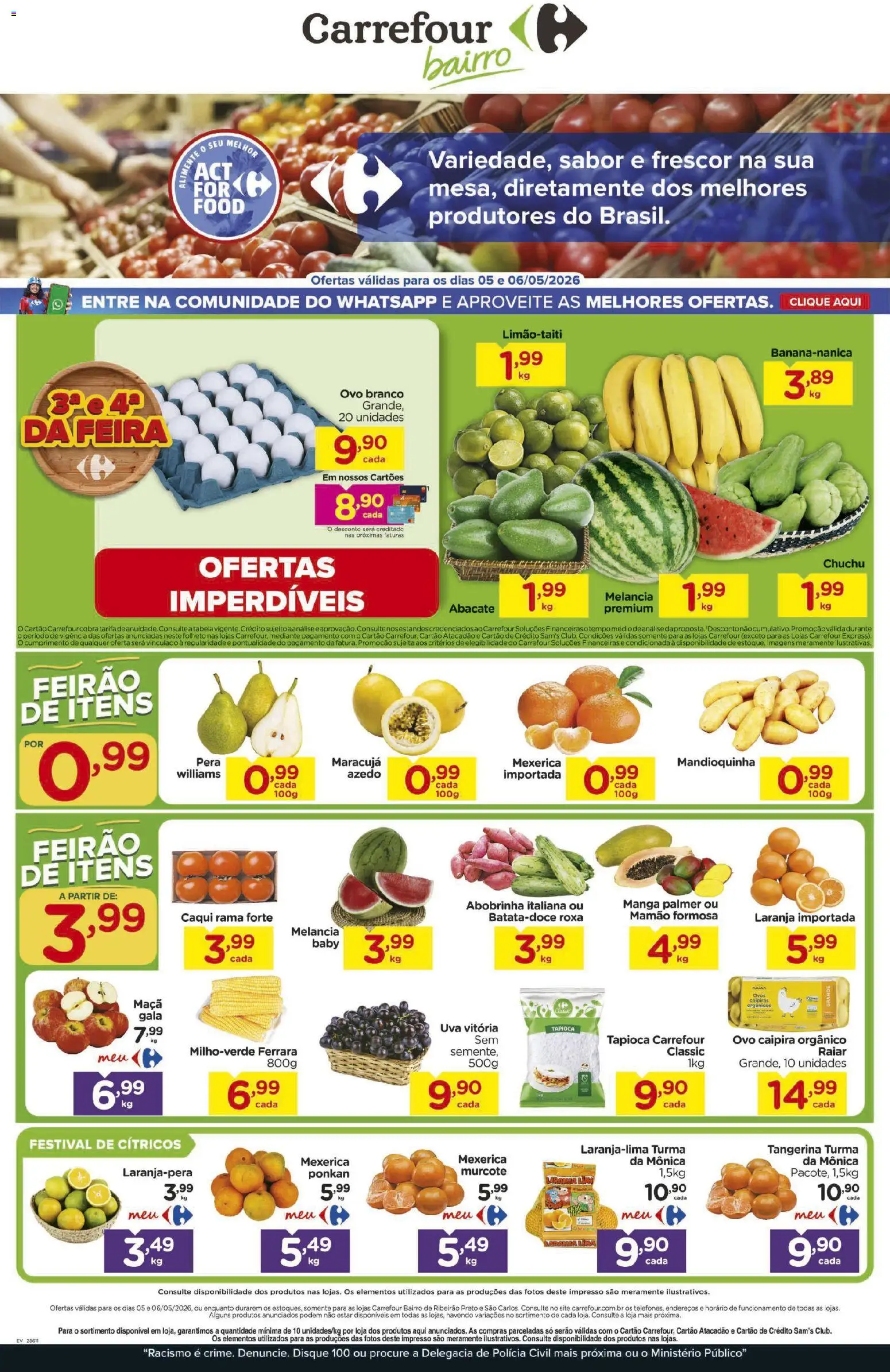 Pré-Visualização do folheto "Carrefour Bairro ofertas Feira" da loja Carrefour Bairro válido a partir de 05/05/2026