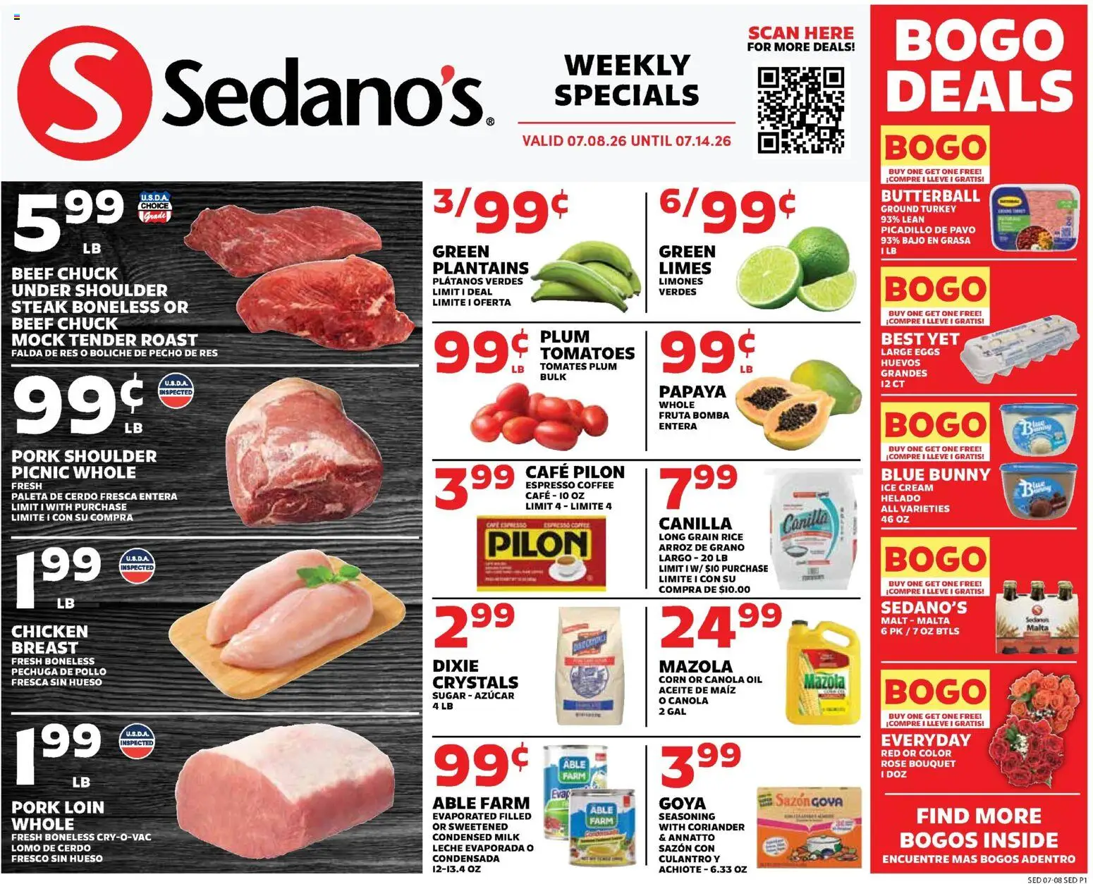 Ad Preview of Sedano's Sedano's Weekly Ad from 07/08/2026