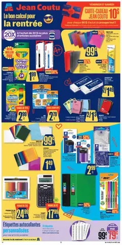 Preview of leaflet Jean Coutu circulaire - Livret scolaire from shop Jean Coutu is valid from Jul 30, 2026