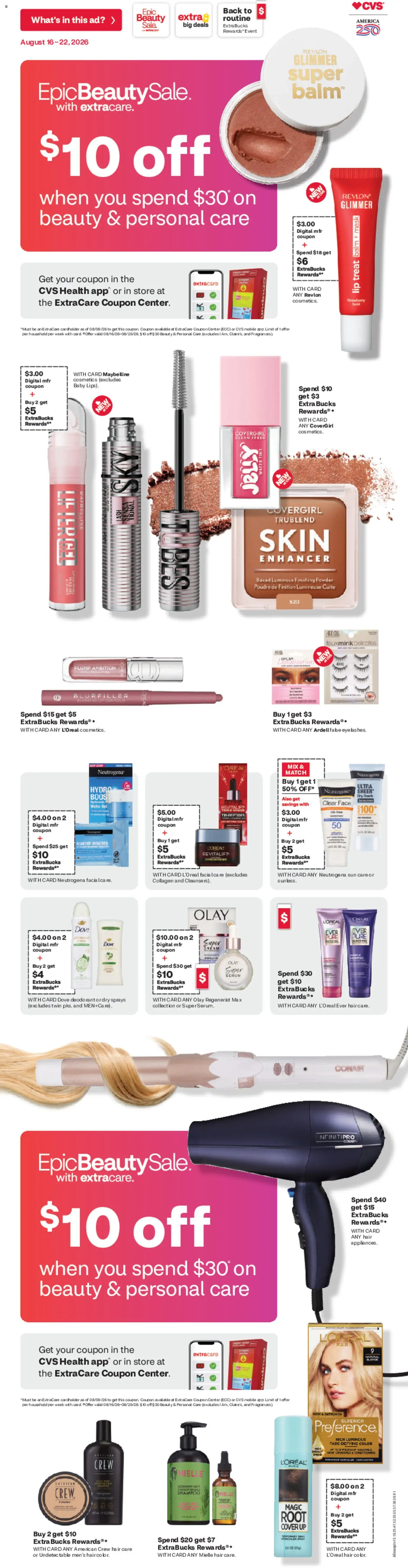 Ad Preview of CVS Pharmacy CVS Pharmacy Weekly Ad from 08/16/2026