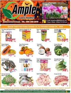 Preview of leaflet Ample Food Market weekly flyer / circulaire from shop Ample Food Market is valid from Oct 23, 2026