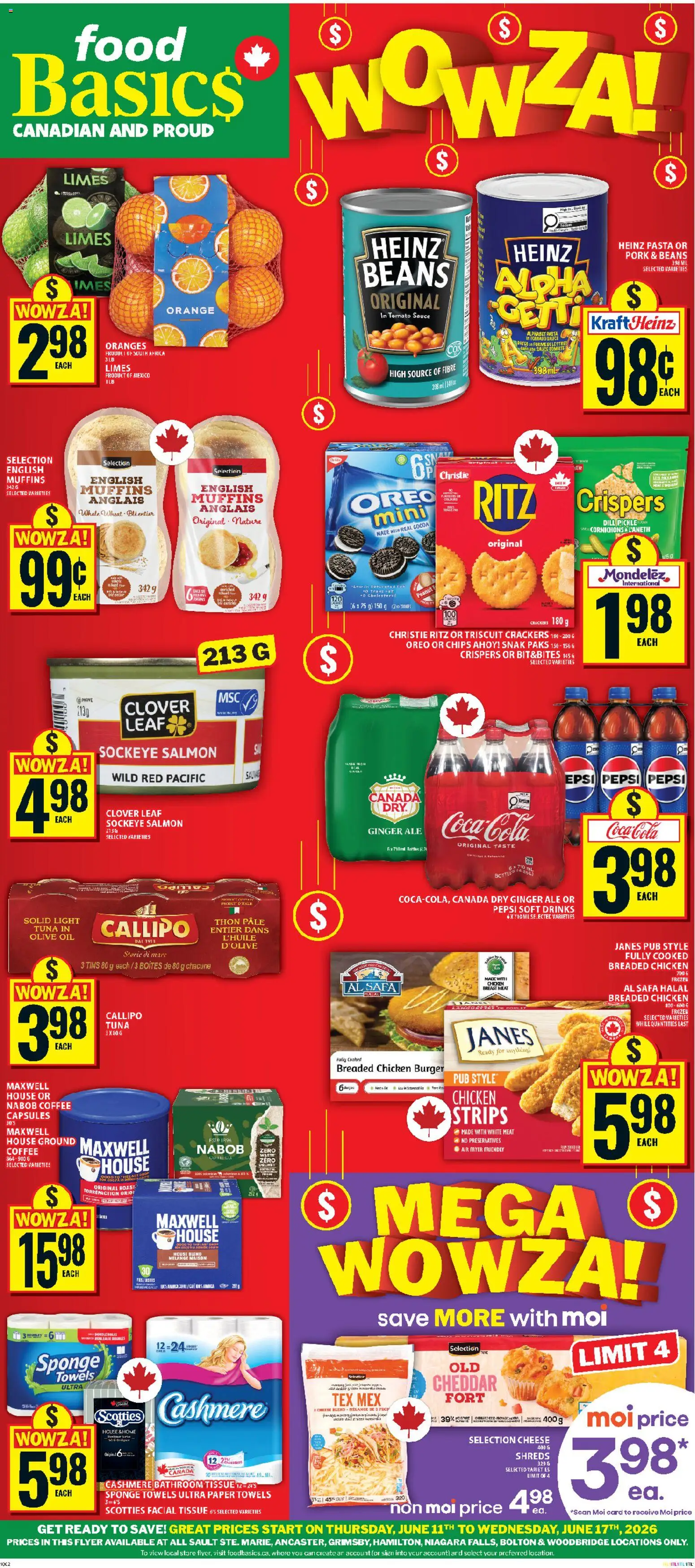 Preview of leaflet Food Basics weekly flyer - Ancaster from shop Food Basics is valid from Jun 11, 2026