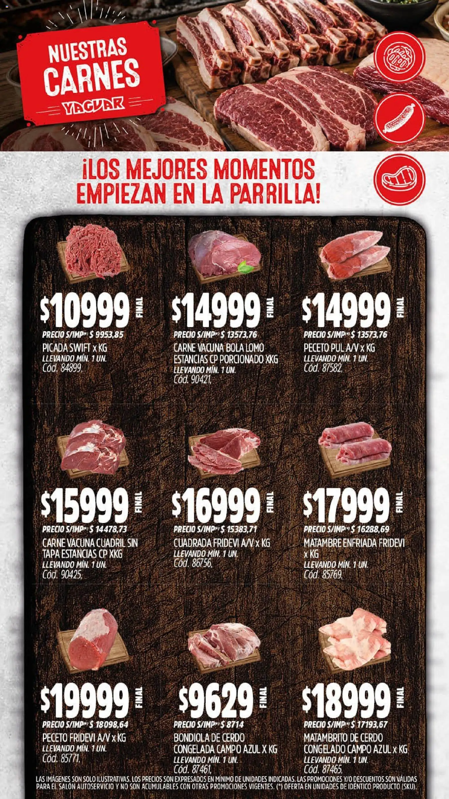 Vista previa del folleto de la tienda Yaguar válido desde el 14/09/2026 - Parrilla, Carne, Lomo, Cerdo, Bondiola de cerdo, Cuadril