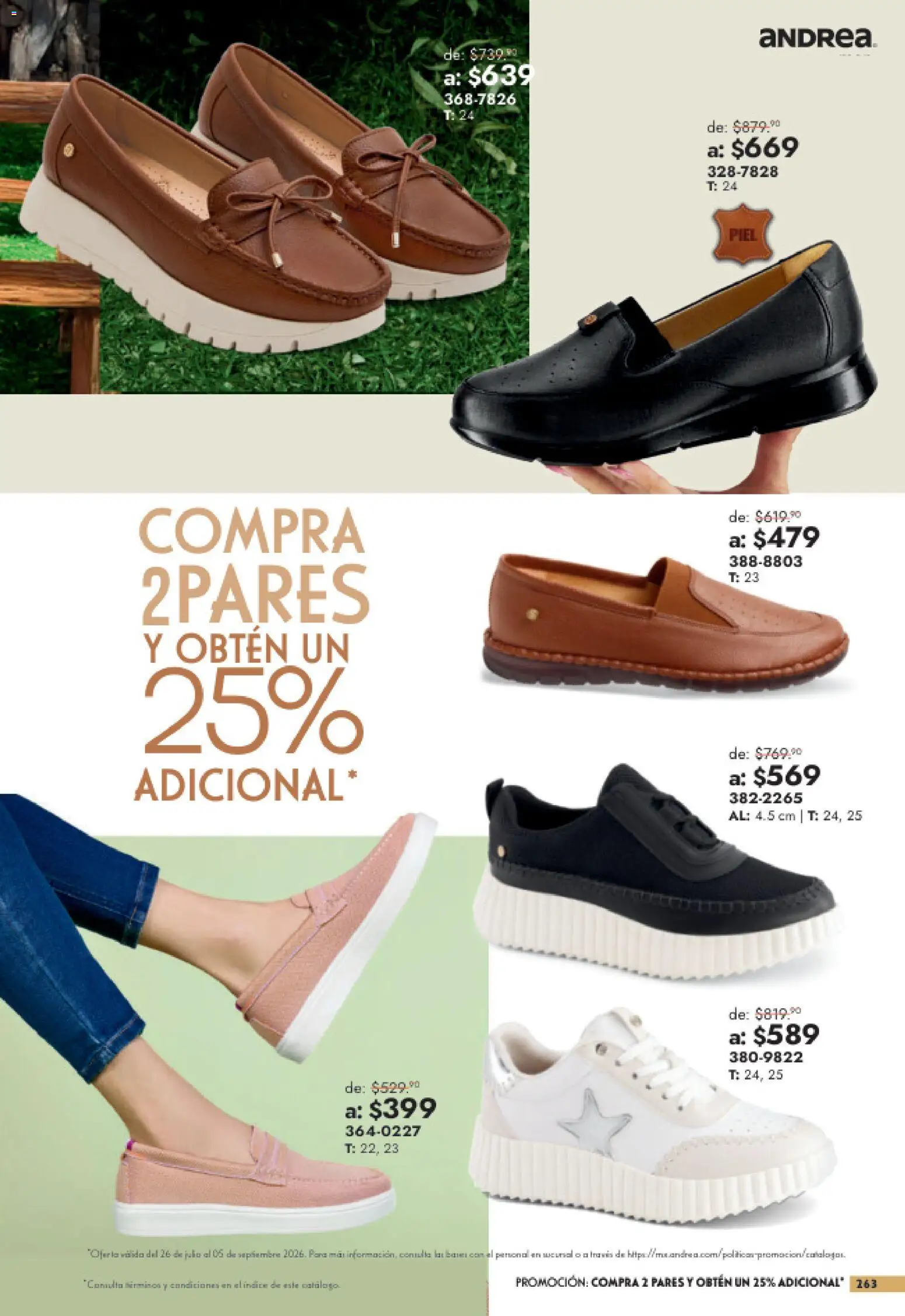 Vista previa las ofertas de la tienda Andrea - Andrea catálogo Outlet desde el 26/07/2026 