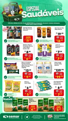 Pré-Visualização do folheto "Semar Supermercado ofertas Especial Saudáveis" da loja Semar Supermercado válido a partir de 15/09/2026