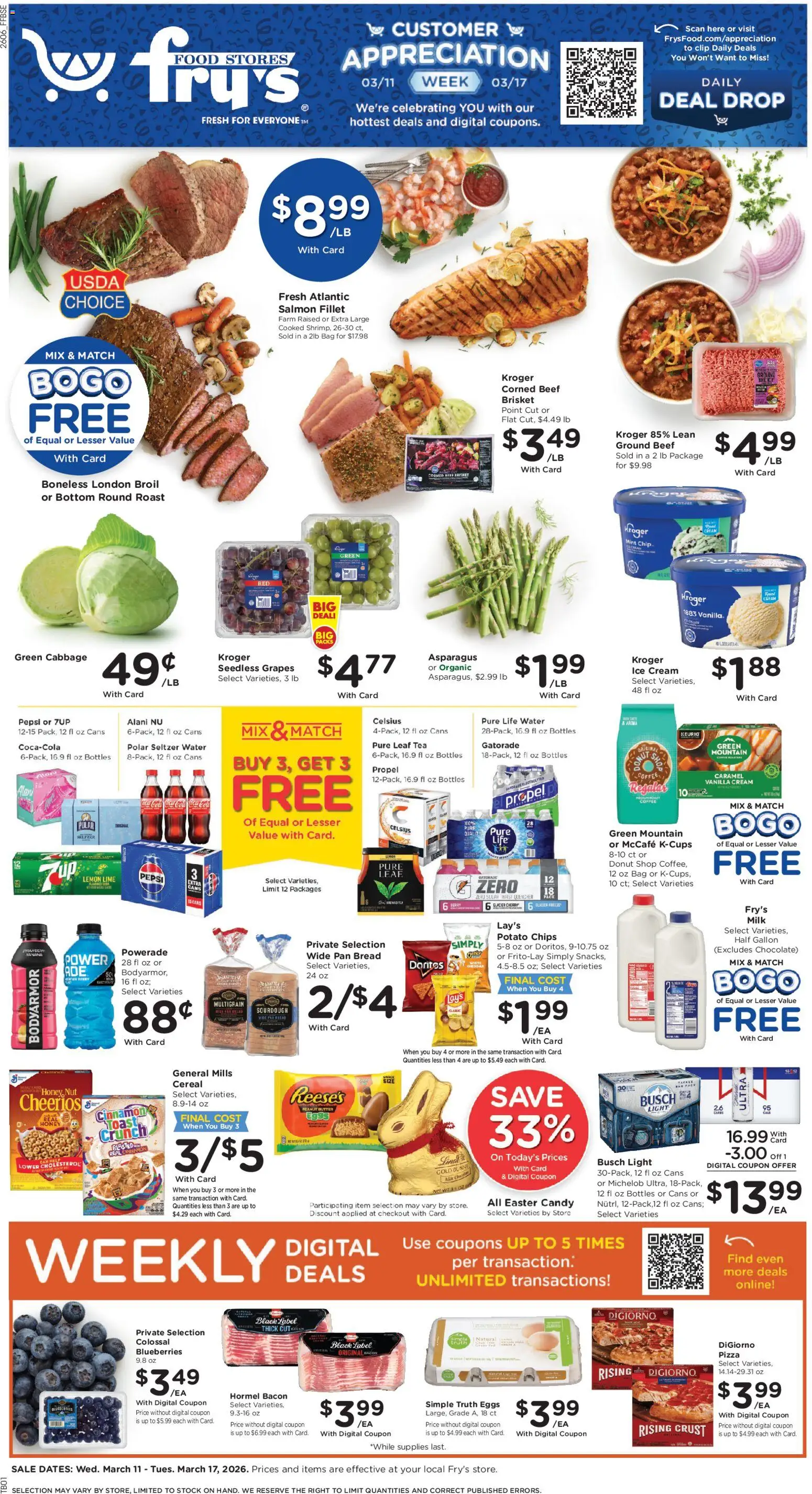 Ad Preview of Fry's Food Fry's Food Weekly Ad from 03/11/2026