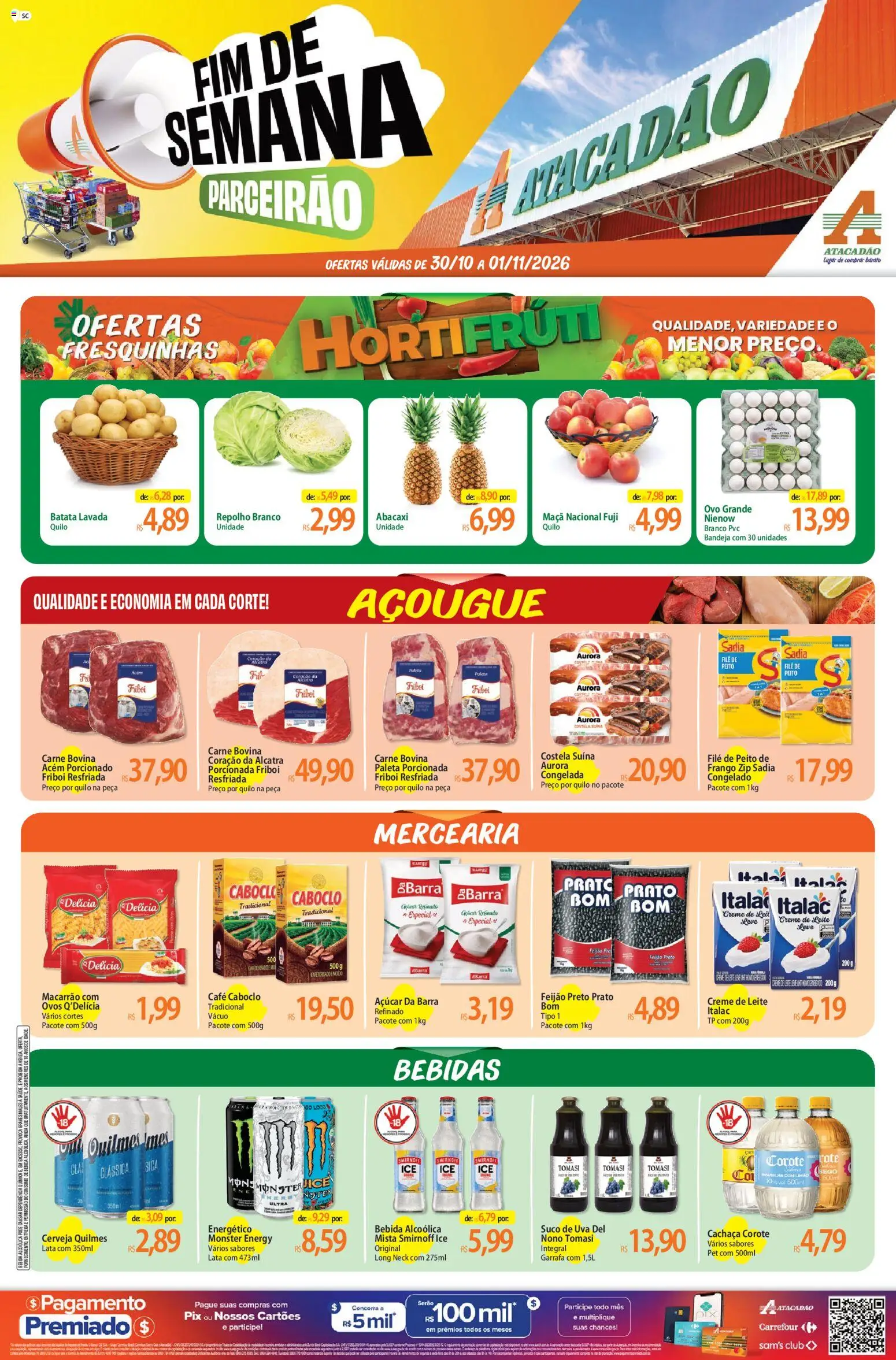 Pré-Visualização do folheto "Atacadão ofertas - SC" da loja Atacadão válido a partir de 30/10/2026