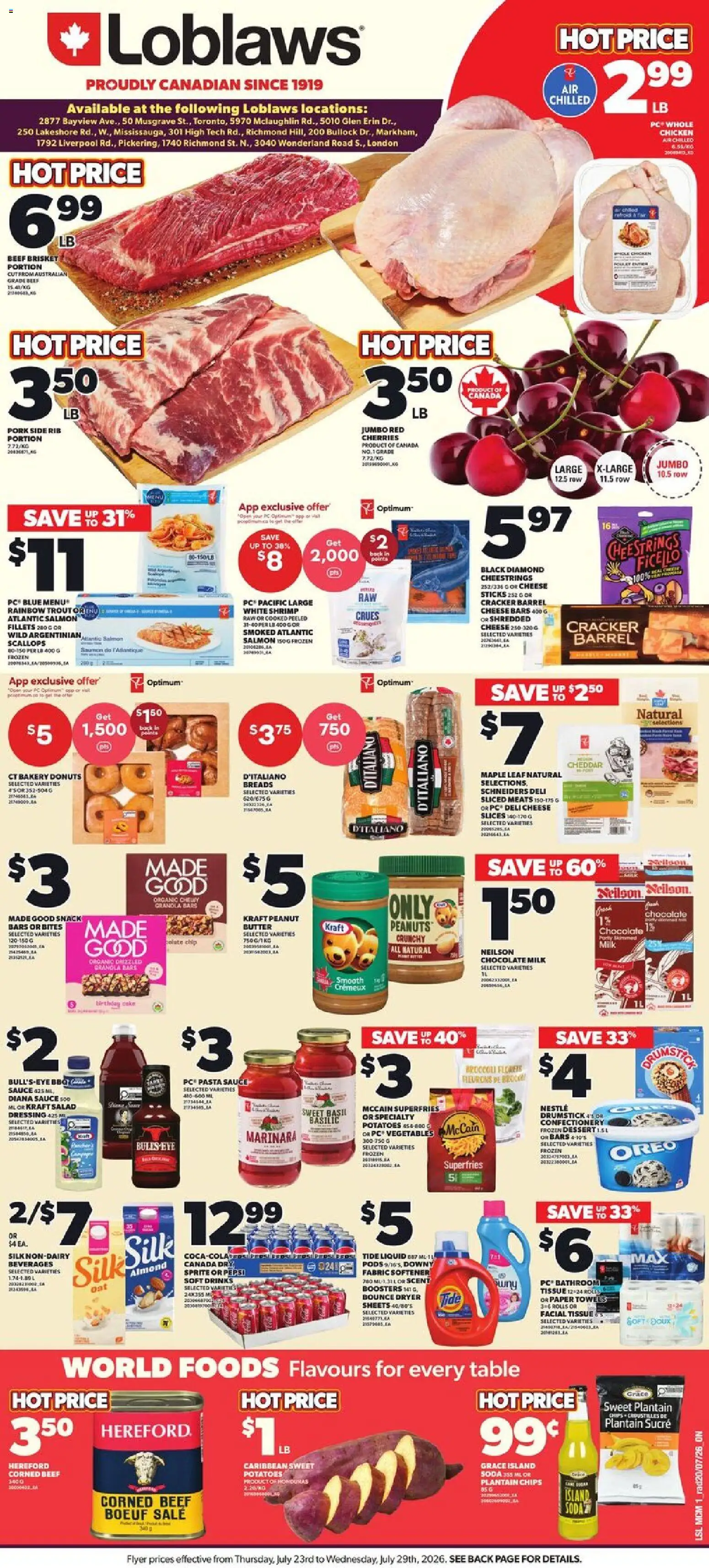 Preview of leaflet Loblaws weekly flyer / circulaire from shop Loblaws is valid from Jul 23, 2026