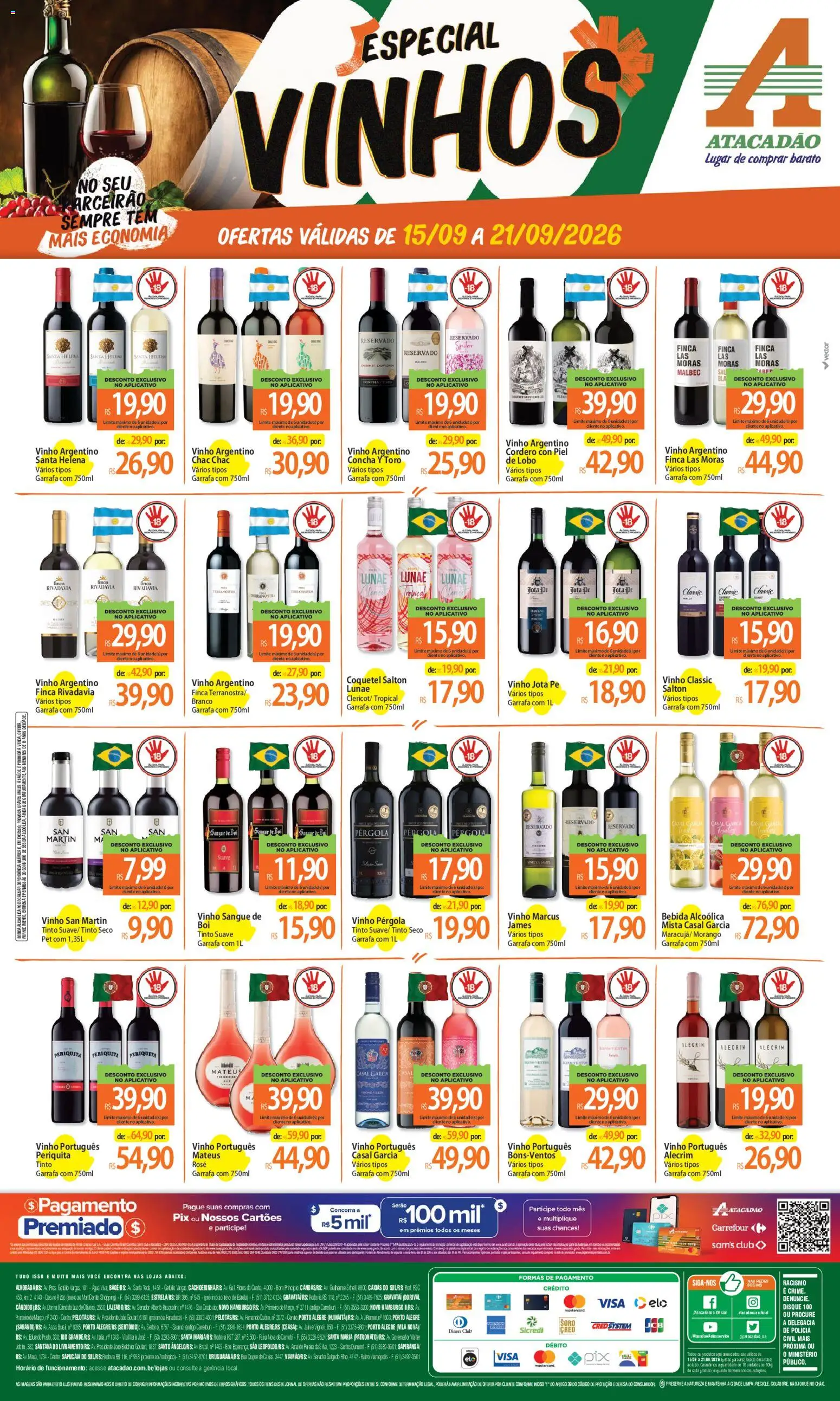 Pré-Visualização do folheto "Atacadão ofertas - RS" da loja Atacadão válido a partir de 15/09/2026