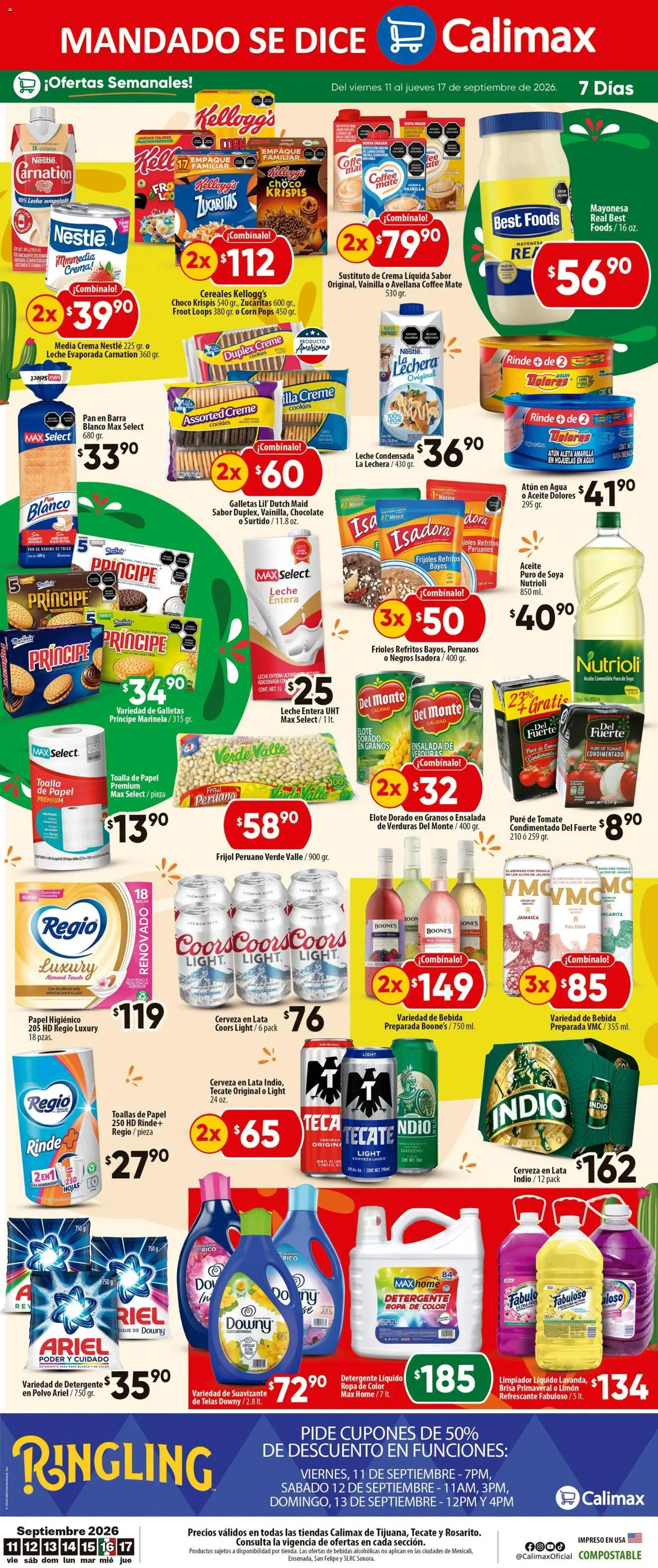 Vista previa las ofertas de la tienda Calimax - Calimax folleto Rosarito desde el 11/09/2026 