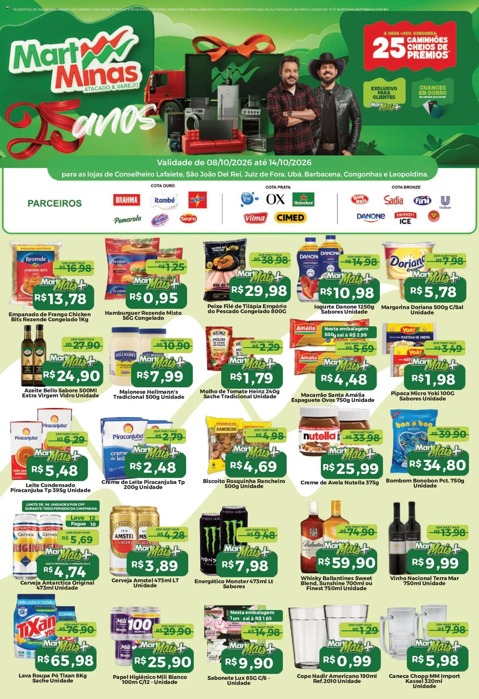 Pré-Visualização do folheto "Mart Minas ofertas" da loja Mart Minas válido a partir de 08/10/2026