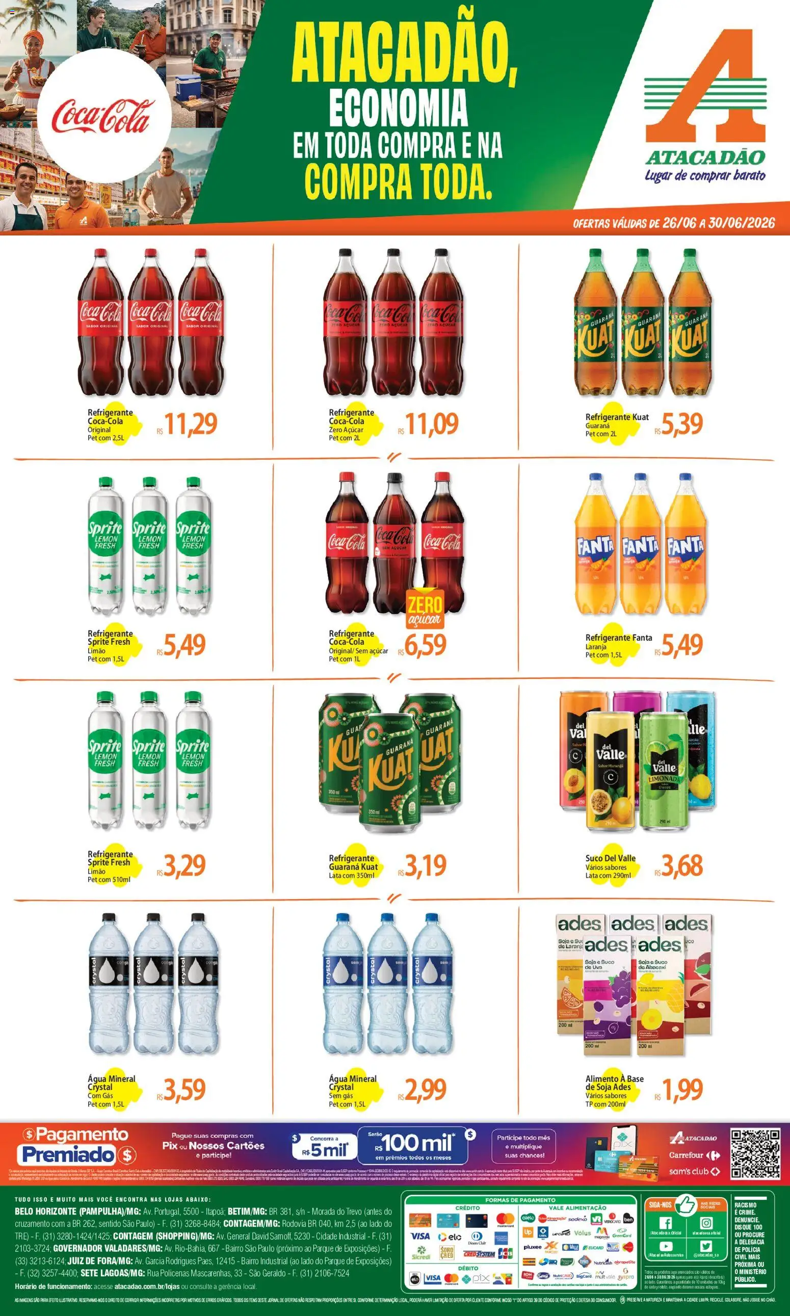 Pré-Visualização do folheto "Atacadão ofertas - MG" da loja Atacadão válido a partir de 26/06/2026
