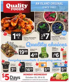 Un aperçu du dépliant Quality Foods weekly flyer / circulaire du magasin Quality Foods est valide à partir 15 oct. 2026