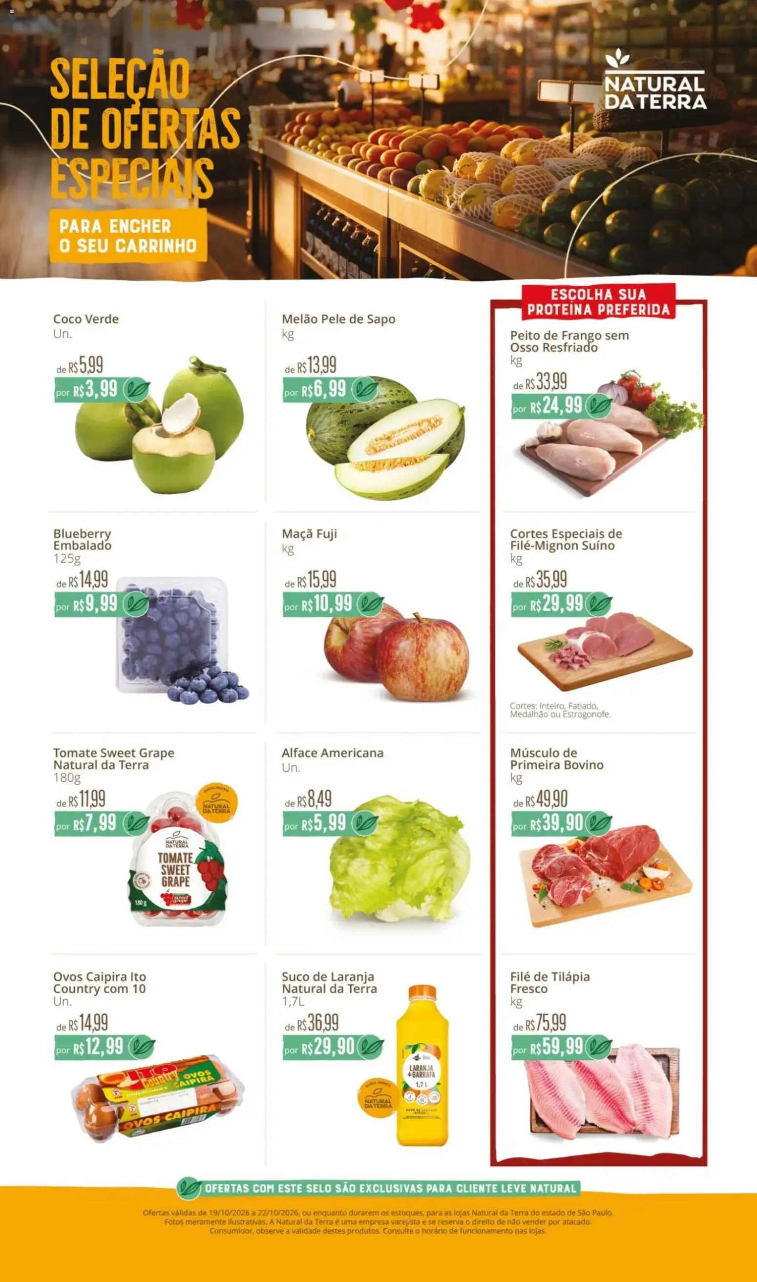 Pré-Visualização do folheto "Natural da Terra - Ofertas da semana" da loja Natural da Terra válido a partir de 19/10/2026