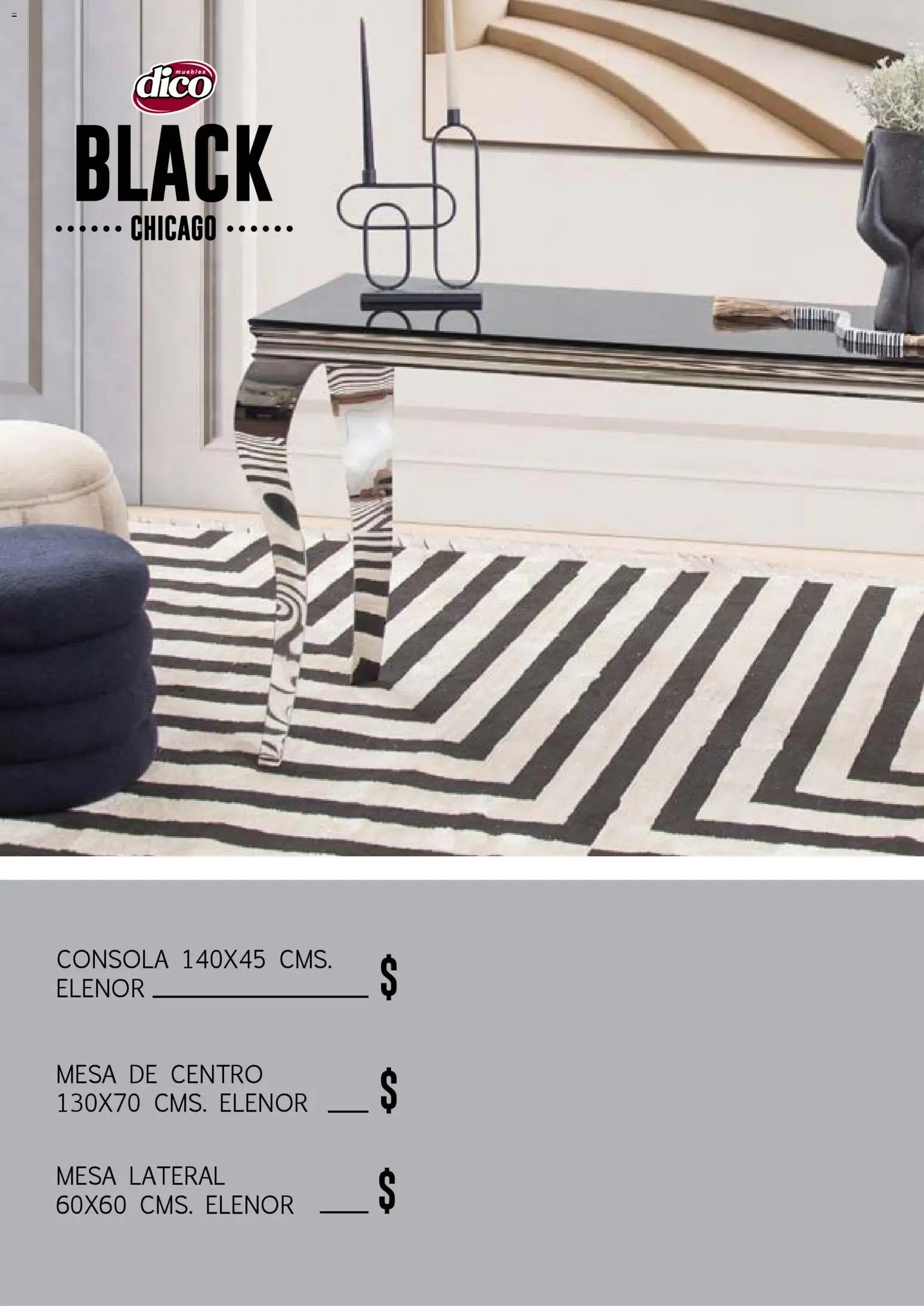 Vista previa las ofertas de la tienda Muebles Dico - Muebles Dico catálogo Black Chicago desde el 17/03/2026 