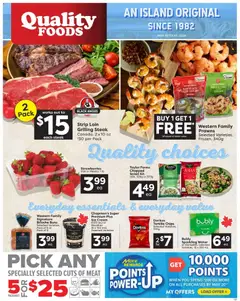 Un aperçu du dépliant Quality Foods weekly flyer / circulaire du magasin Quality Foods est valide à partir 14 mai 2026