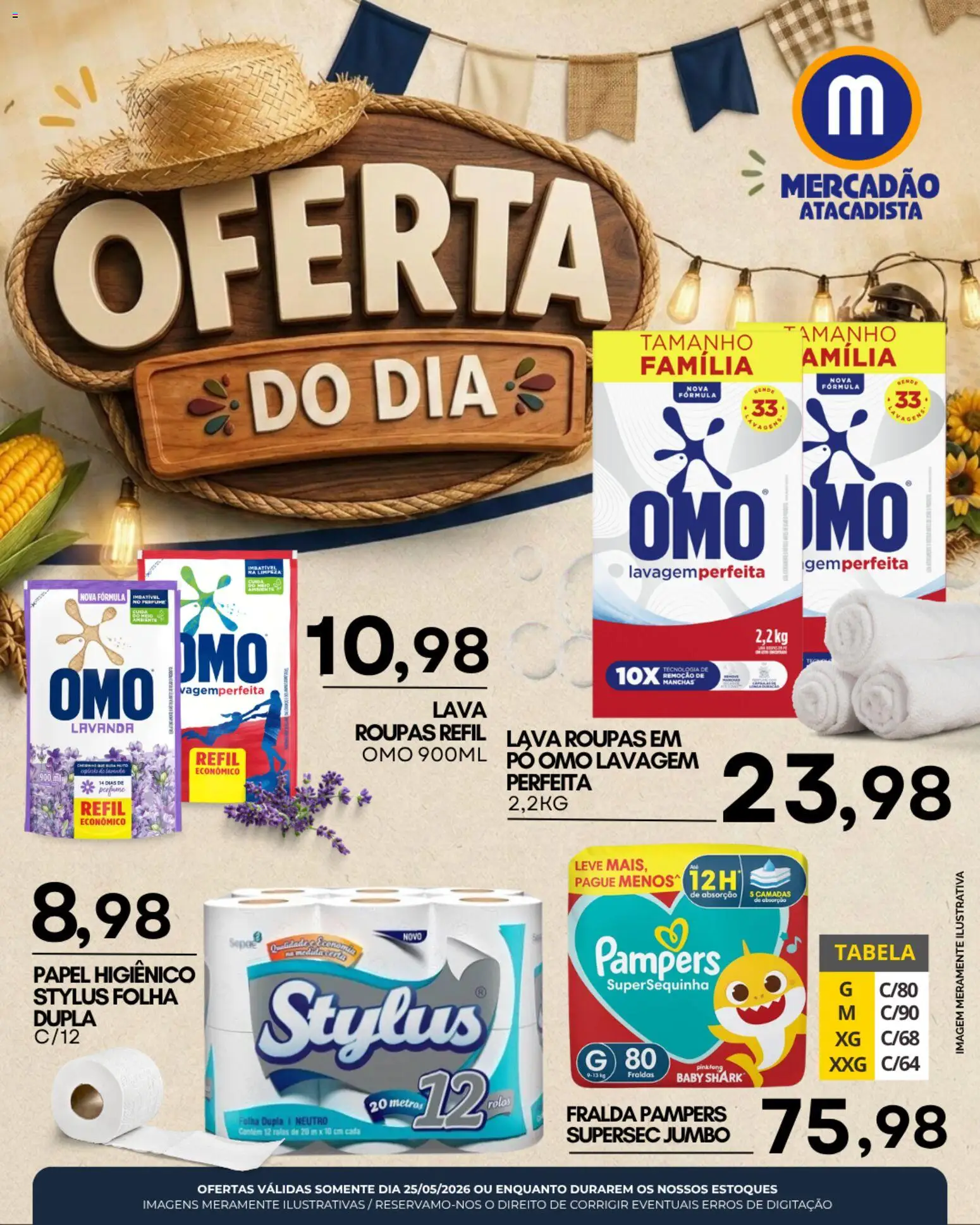 Pré-Visualização do folheto "Mercadão Atacadista ofertas do Dia" da loja Mercadão Atacadista válido a partir de 25/05/2026