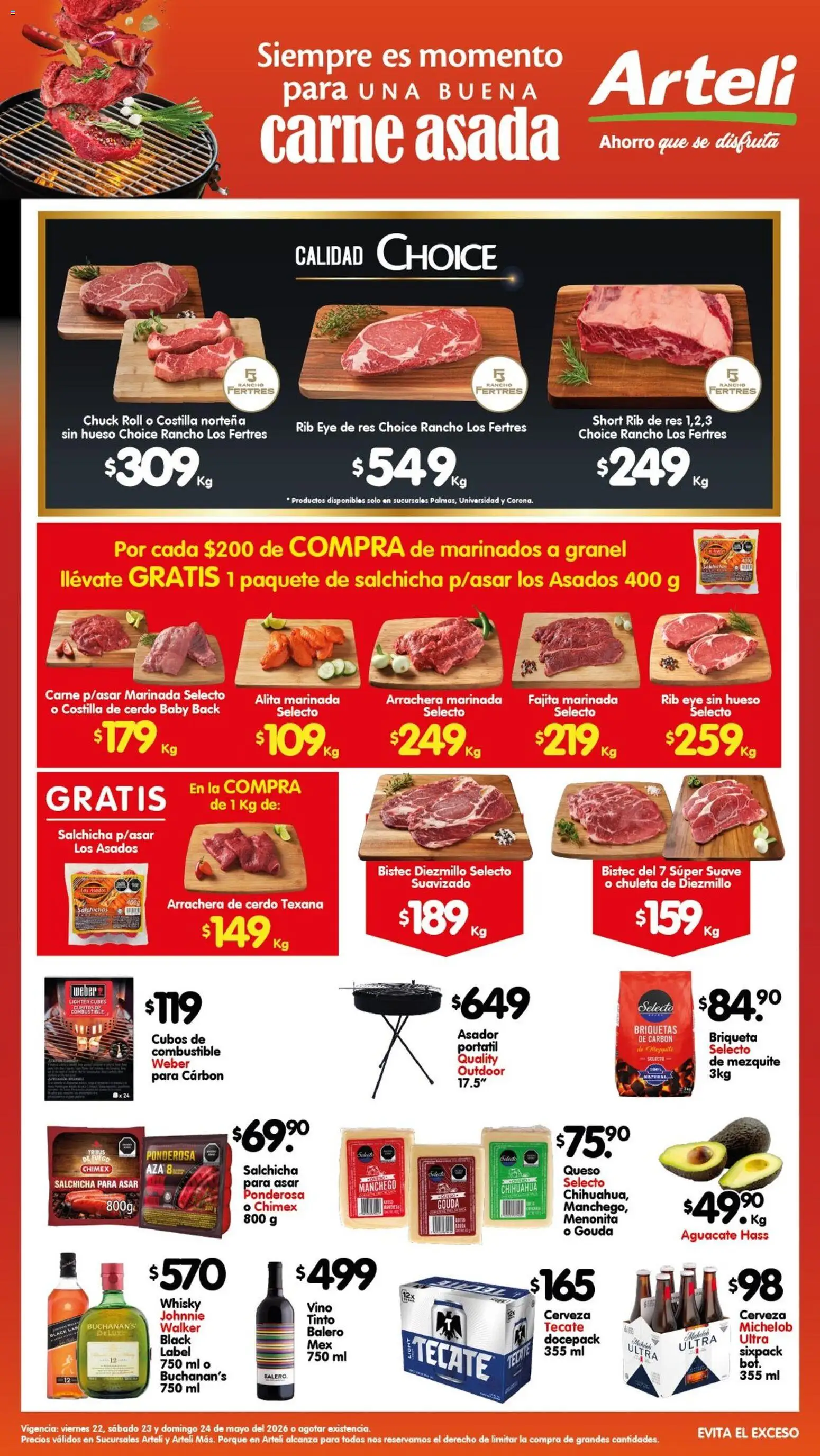 Vista previa las ofertas de la tienda Arteli - Arteli folleto Carnes & Cortes desde el 23/05/2026 