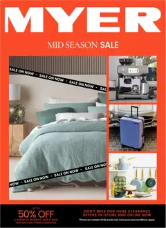 Preview of catalogue Myer Mid Season Sale from shop Myer valid 09/09/2026