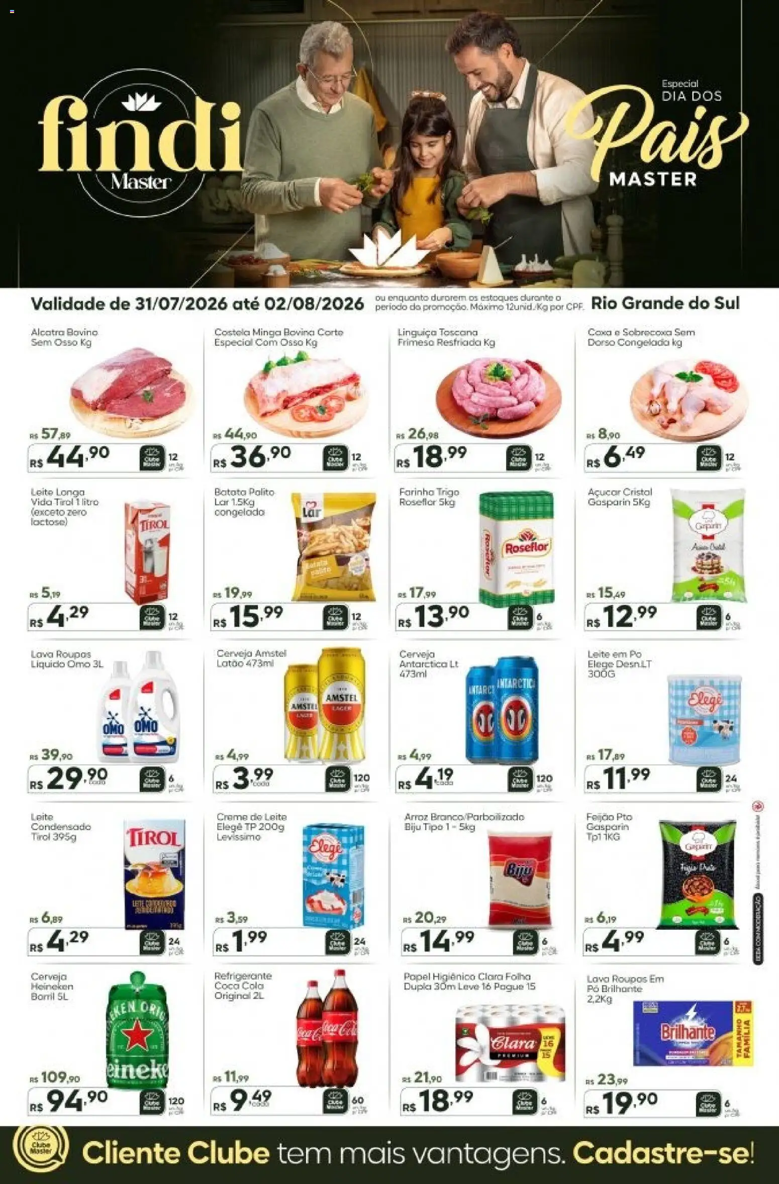 Pré-Visualização do folheto "Master - Ofertas da semana" da loja Master válido a partir de 31/07/2026 - Heineken, Roupas, Arroz, Feijão, Batata, Cola, Farinha, Açúcar cristal