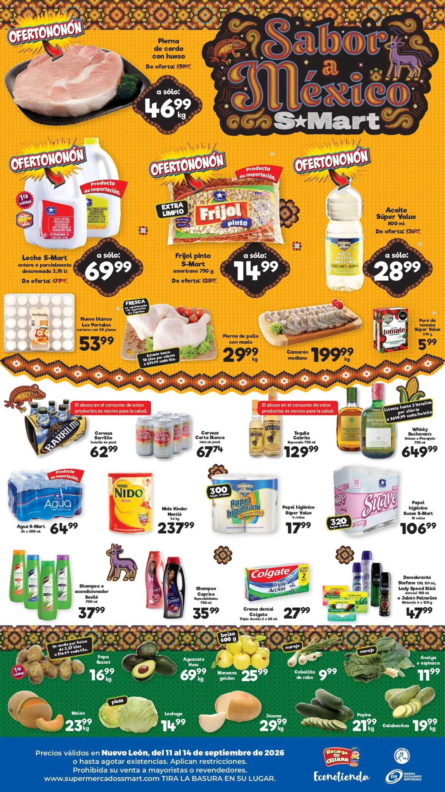 Vista previa las ofertas de la tienda S-Mart - S-Mart folleto Monterrey desde el 11/09/2026 