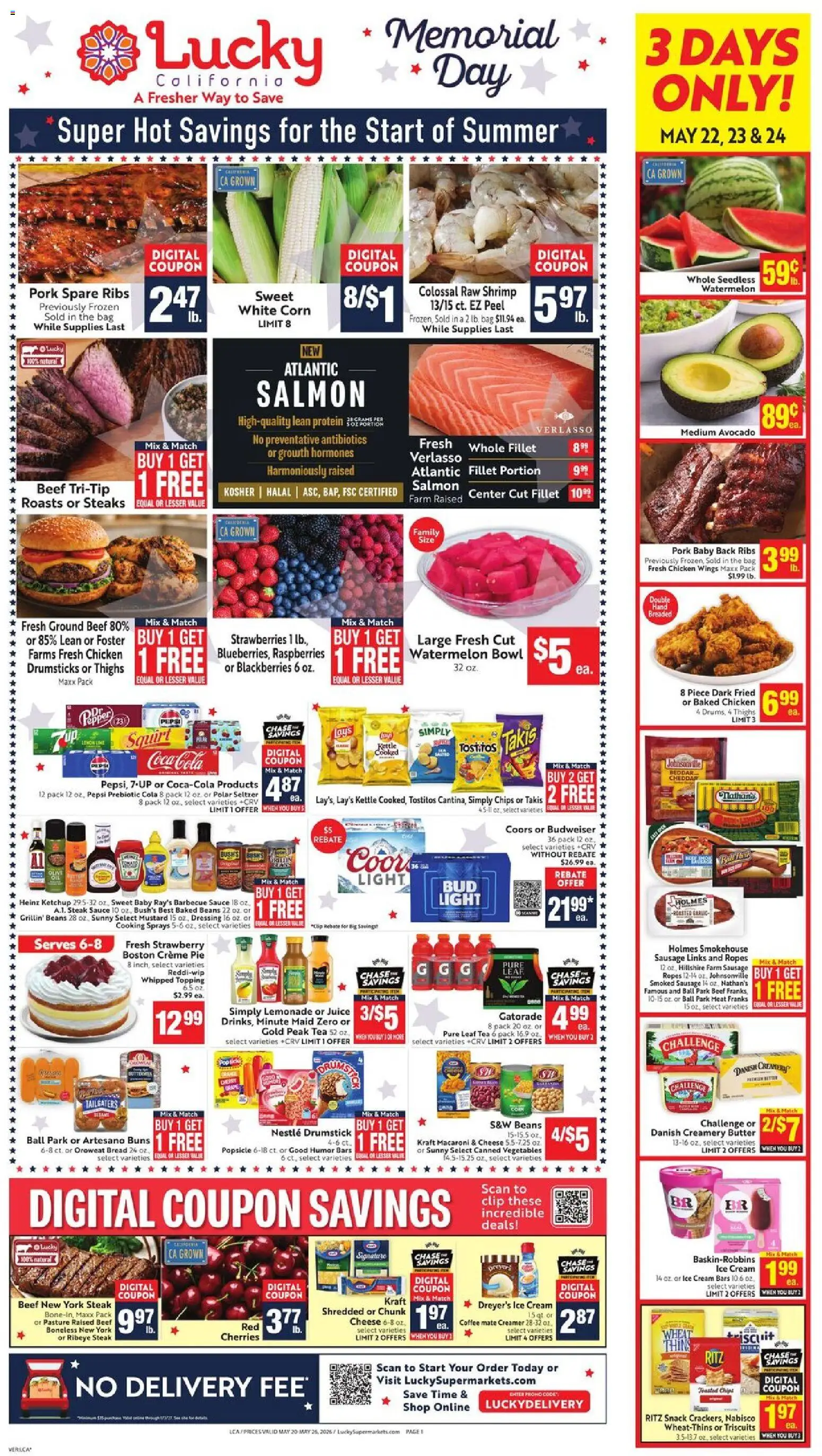 Ad Preview of Lucky Supermarkets Lucky Supermarkets Weekly Ad from 05/20/2026
