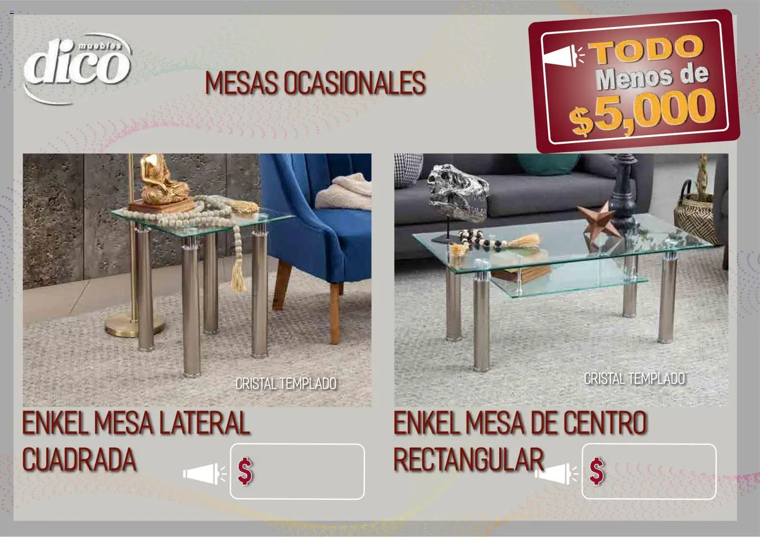 Vista previa las ofertas de la tienda Muebles Dico - Muebles Dico catálogo Todo menos de 5000 Pacifico desde el 09/04/2026 