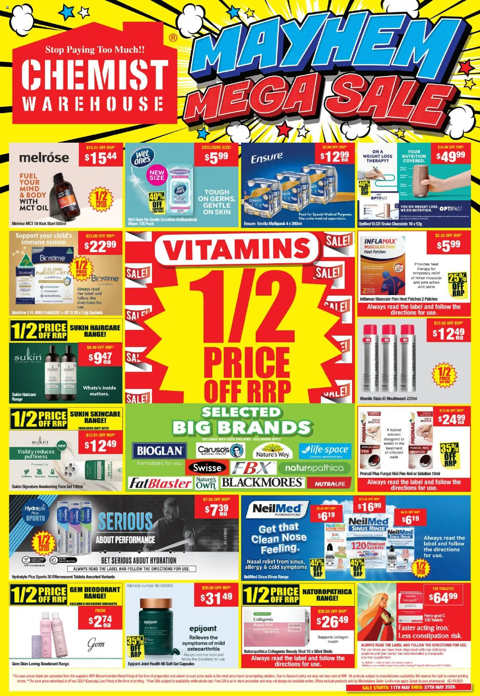 Preview of catalogue Chemist Warehouse catalogue from shop Chemist Warehouse valid 11/05/2026