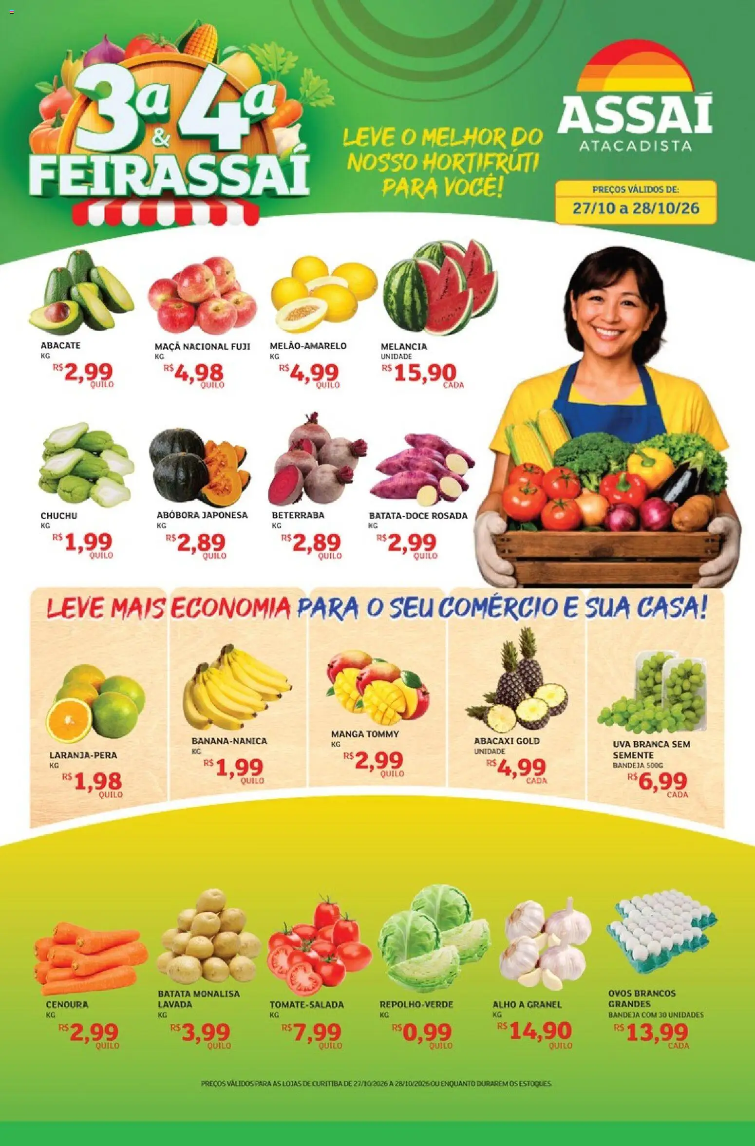 Pré-Visualização do folheto "Assaí Atacadista ofertas - PR" da loja Assaí Atacadista válido a partir de 27/10/2026
