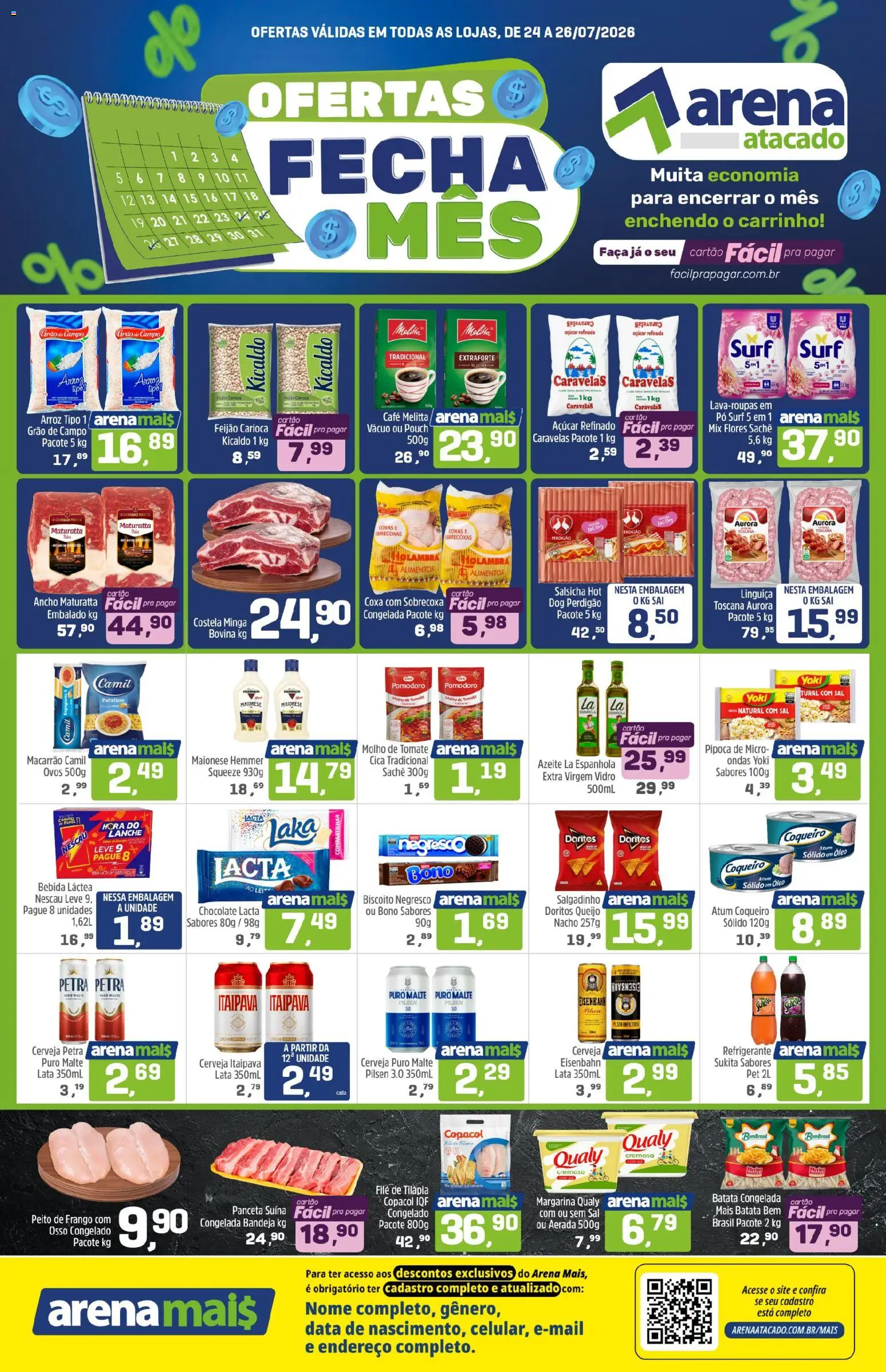 Pré-Visualização do folheto "Arena Atacado - Ofertas da semana" da loja Arena Atacado válido a partir de 24/07/2026