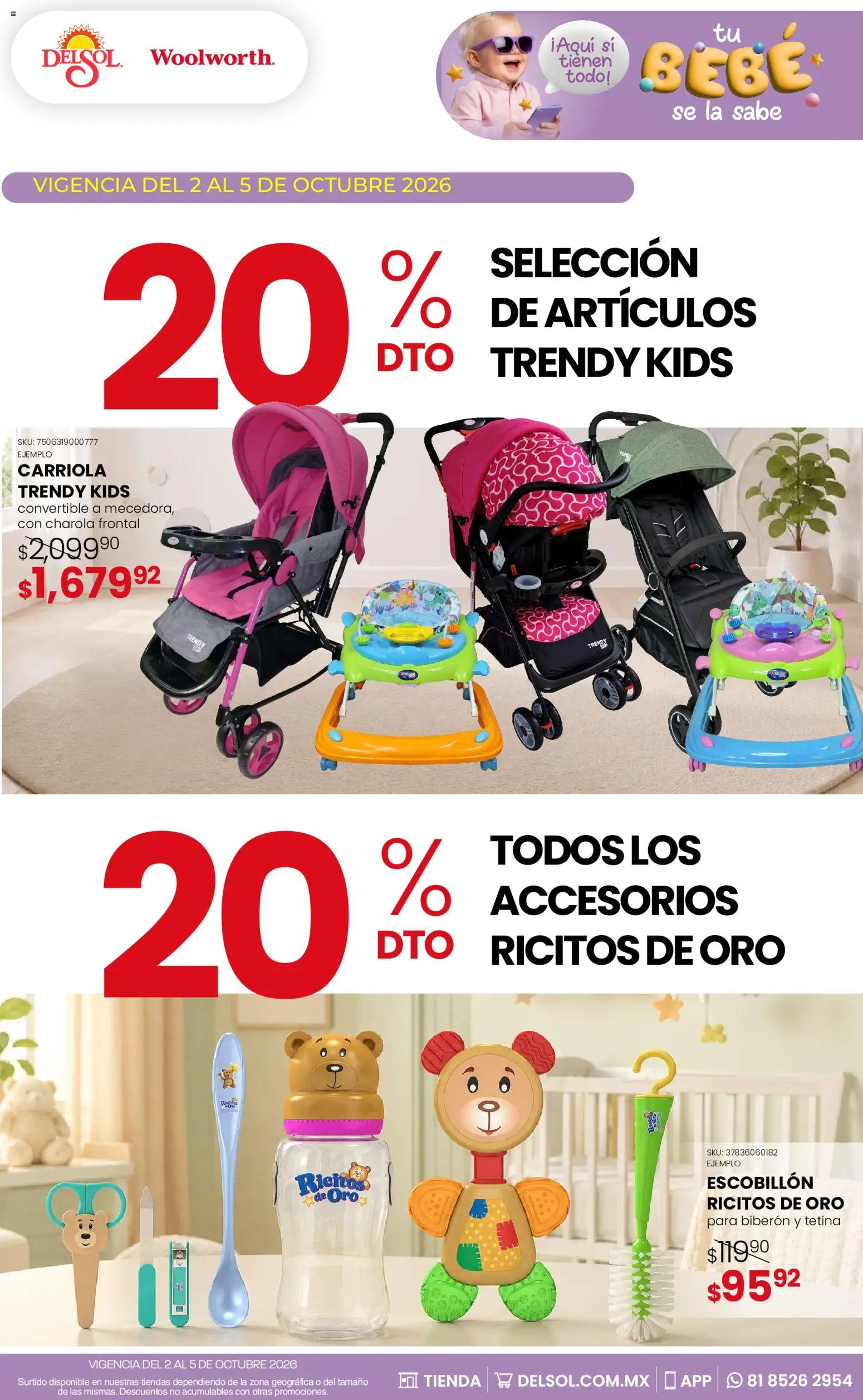 Vista previa las ofertas de la tienda Del Sol y Woolworth - Del Sol y Woolworth catálogo Tu bebé se la sabe desde el 02/10/2026 