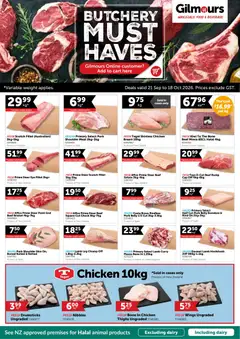 Preview of catalogue Gilmours Butchery Must Haves from shop Gilmours valid 21 Sept 2026