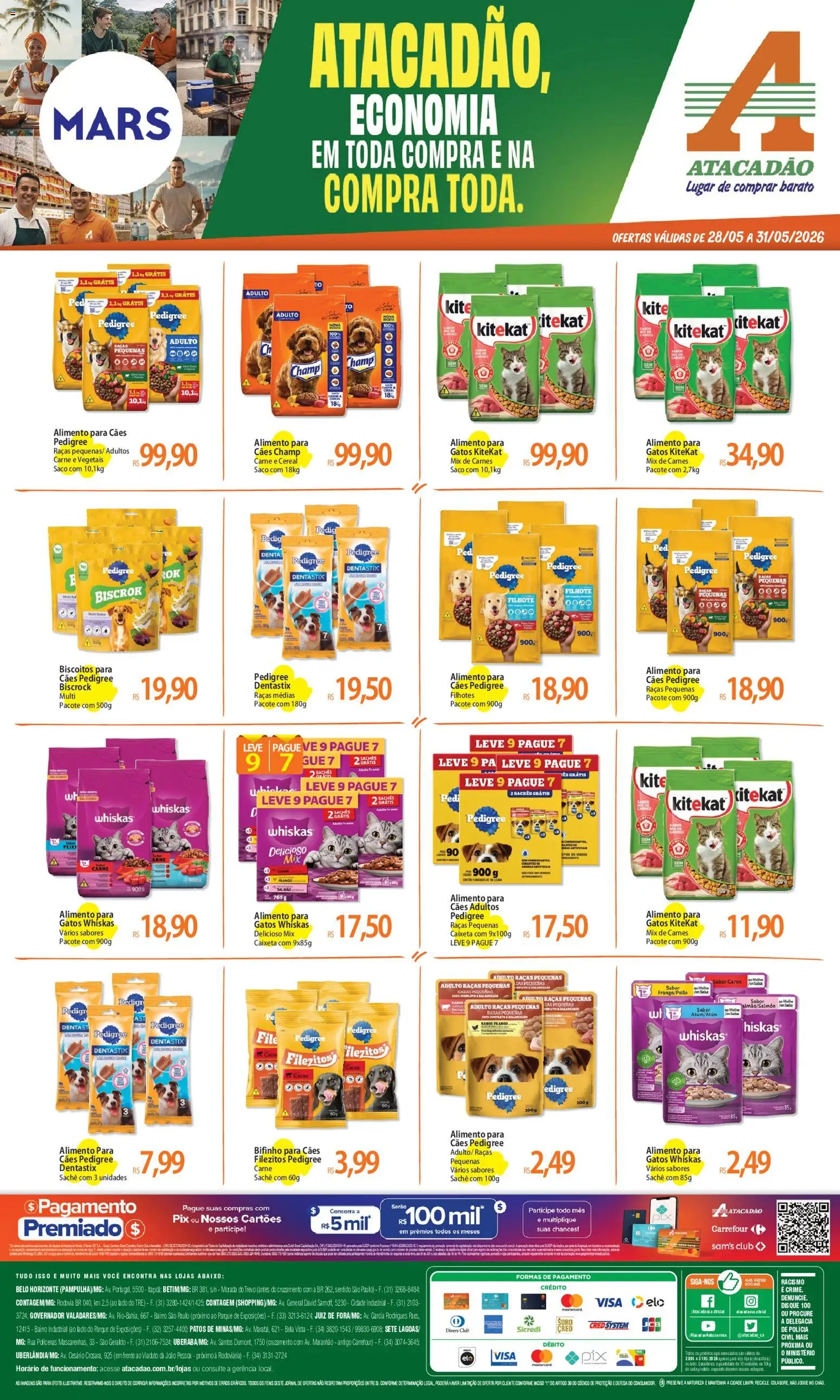 Pré-Visualização do folheto "Atacadão ofertas - MG" da loja Atacadão válido a partir de 28/05/2026 - Pá, Peixe, Carne, Biscoitos, Salmão, Salsa