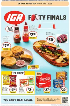 Preview of catalogue IGA catalogue Hackett from shop IGA valid 30/09/2026