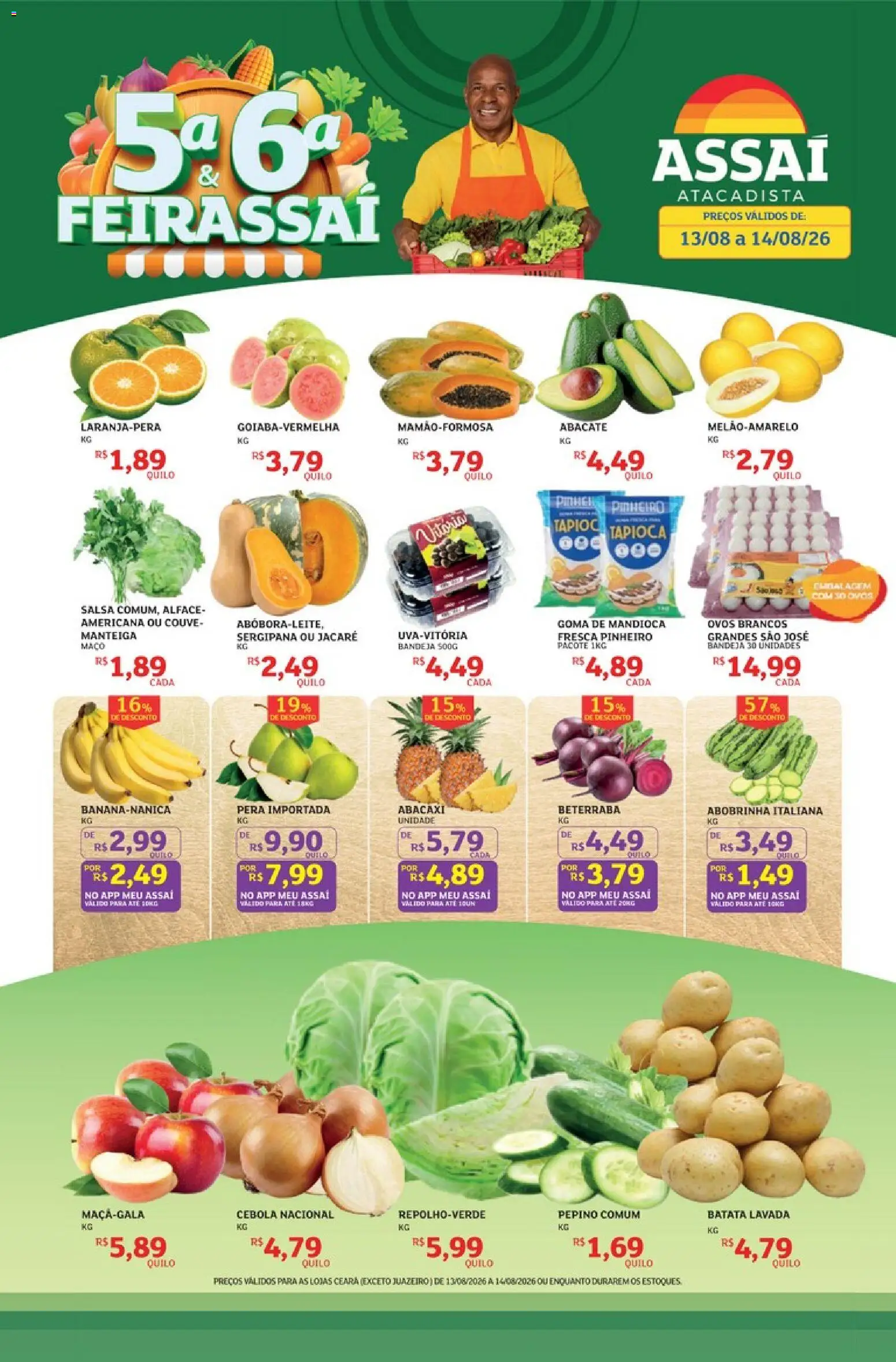 Pré-Visualização do folheto "Assaí Atacadista ofertas - CE" da loja Assaí Atacadista válido a partir de 13/08/2026