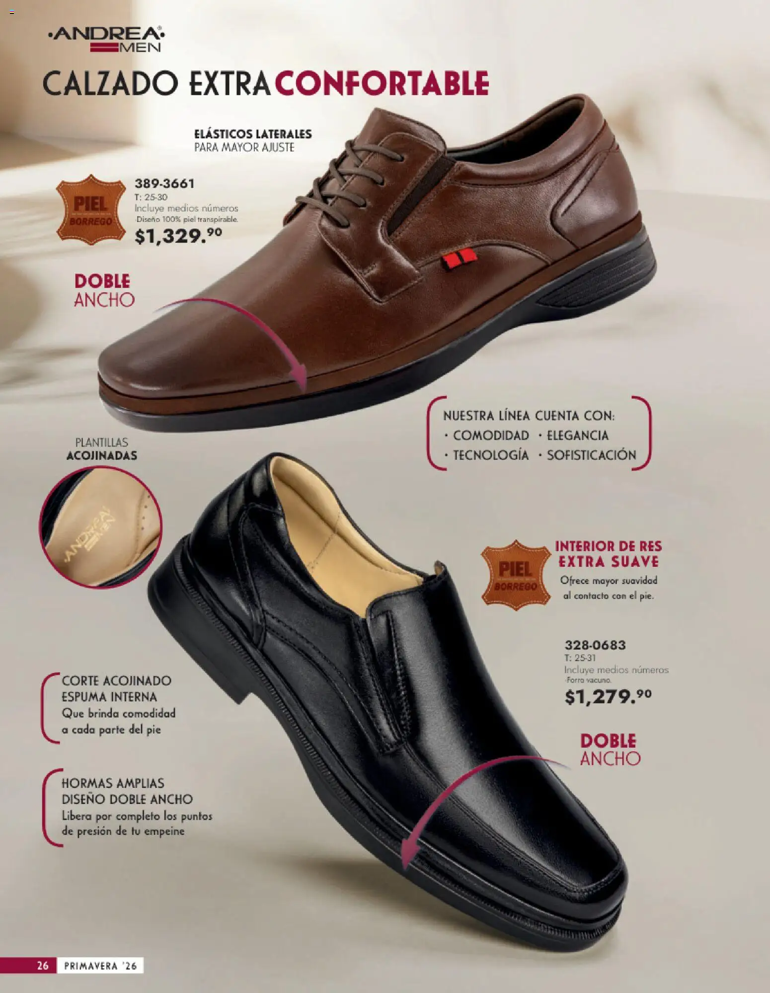 Vista previa las ofertas de la tienda Andrea - Catálogo Calzado Caballero desde el 25/01/2026 - Res, Espuma