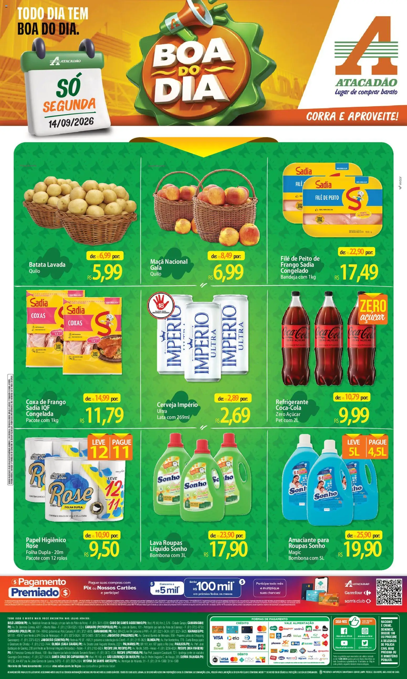 Pré-Visualização do folheto "Atacadão ofertas - PE" da loja Atacadão válido a partir de 14/09/2026