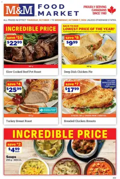 Preview of leaflet M&M Food Market weekly flyer / circulaire from shop M&M Food Market is valid from Oct 01, 2026