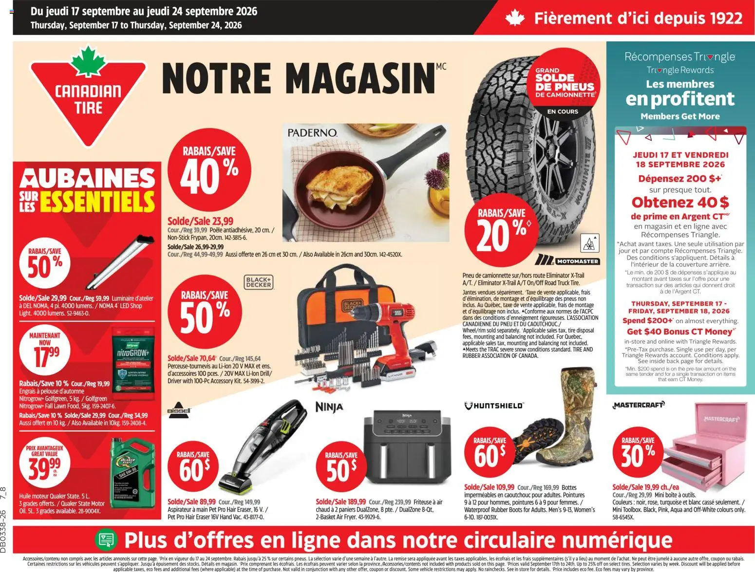 Preview of leaflet Canadian Tire circulaire from shop Canadian Tire is valid from Sep 17, 2026