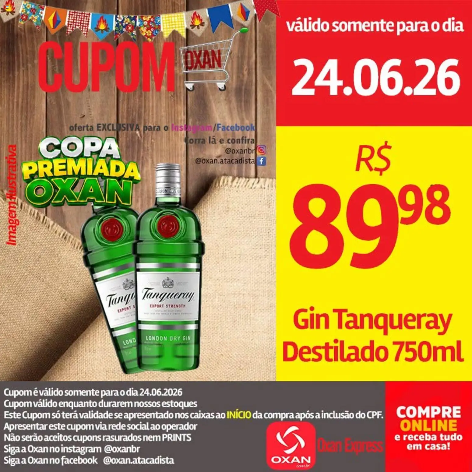 Pré-Visualização do folheto "Oxan Atacadista - Ofertas da semana" da loja Oxan Atacadista válido a partir de 24/06/2026 - Gin, Copa