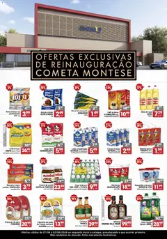 Pré-Visualização do folheto "Cometa Supermercados ofertas Reinauguração Cometa Montese" da loja Cometa Supermercados válido a partir de 27/08/2026